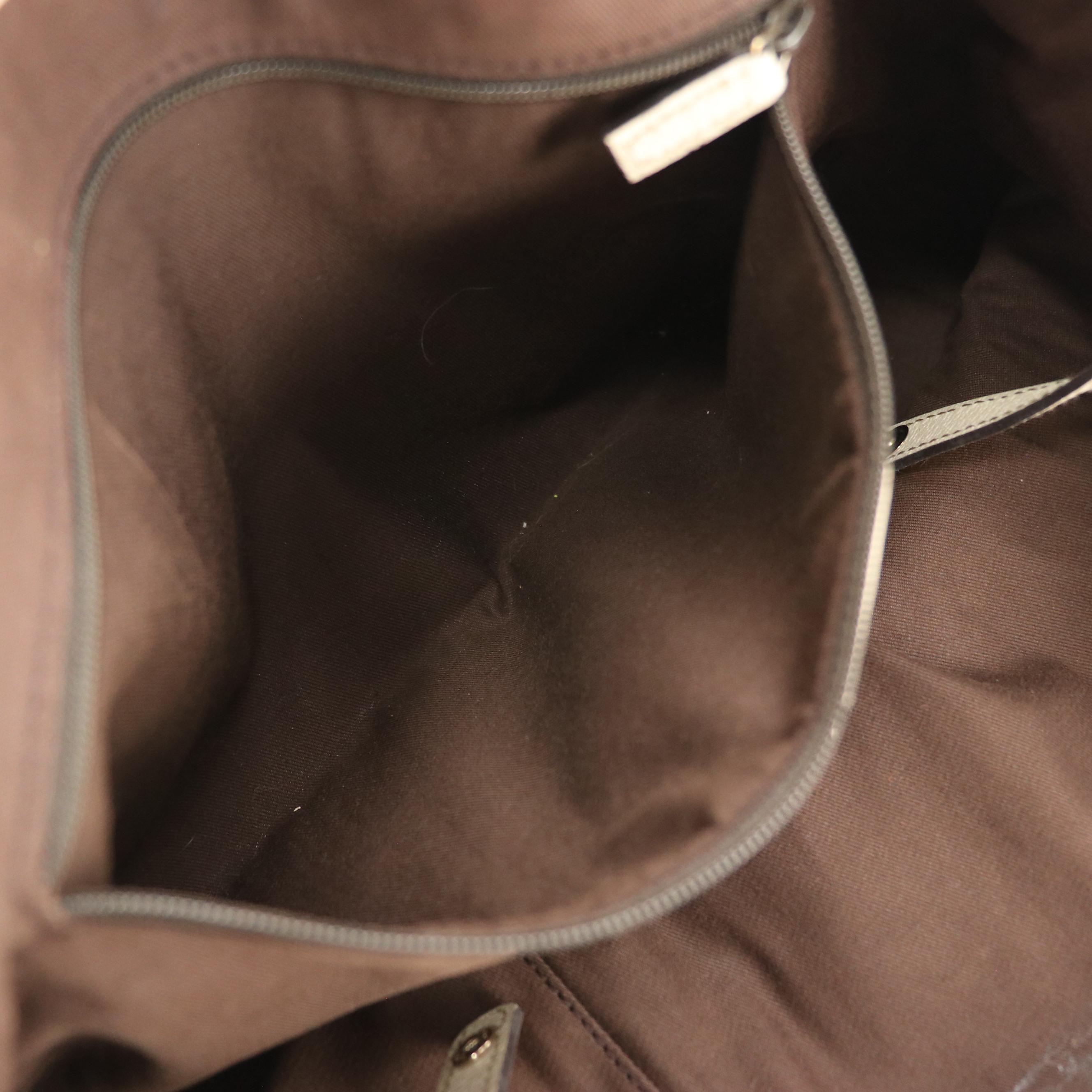 Gucci Princy Shoulder Tote in GG Canvas and Ivory Cinghiale Leather