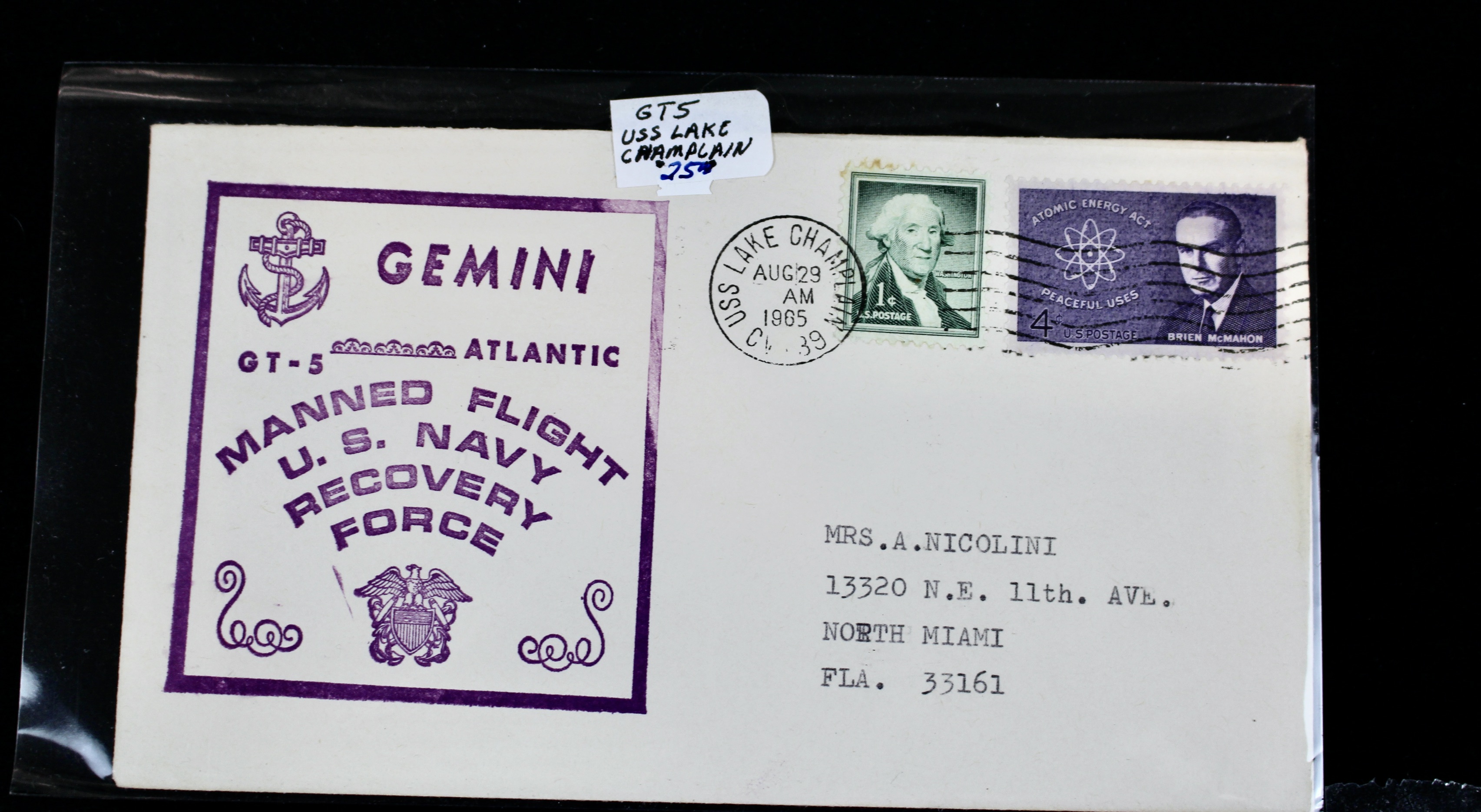 Fifty Scarce Gemini Manned Flight U.S. Navy Recovery Force Postal Covers