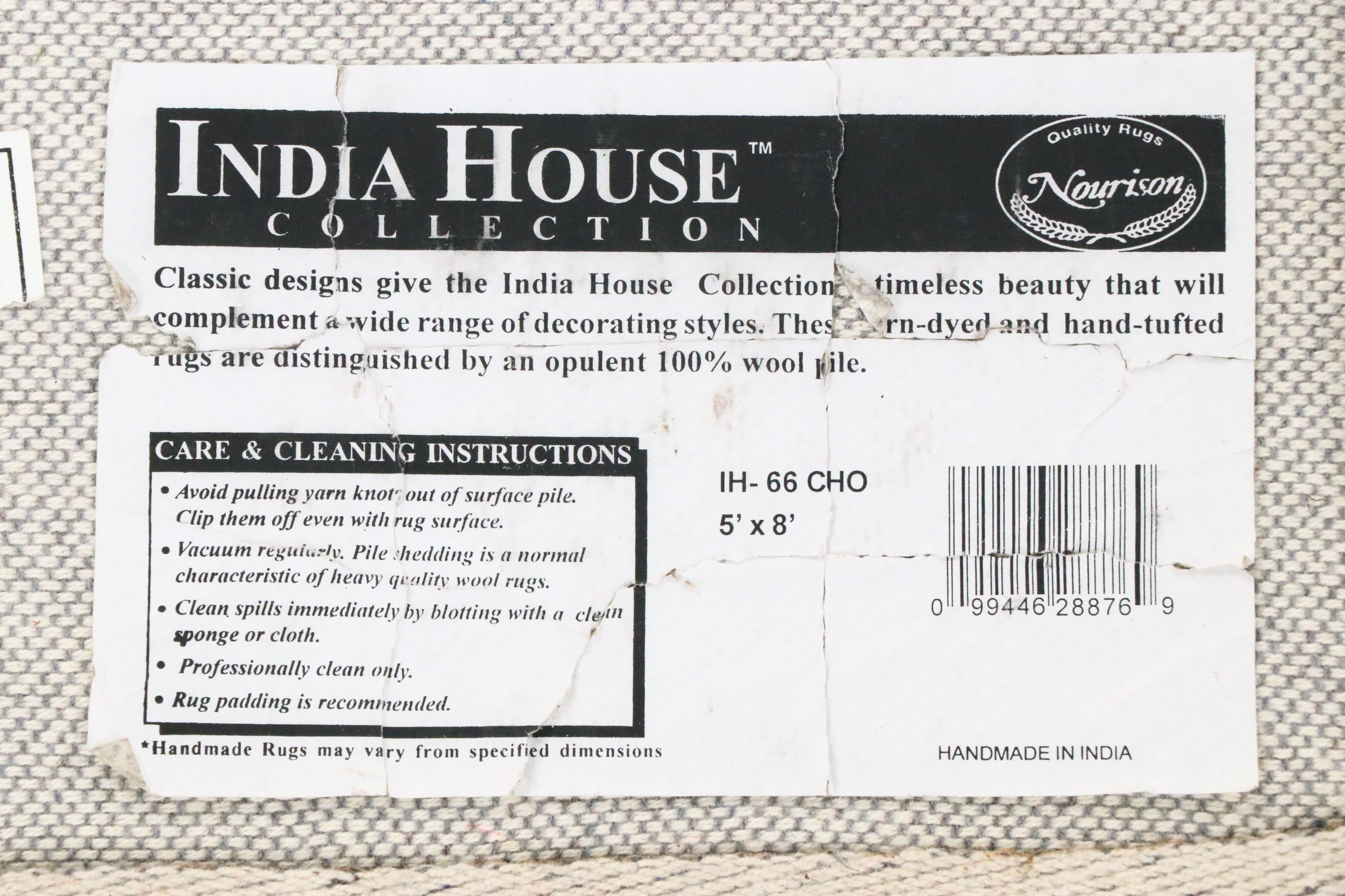 5' x 7'9 Hand-Tufted Nourison India House Collection Area Rug