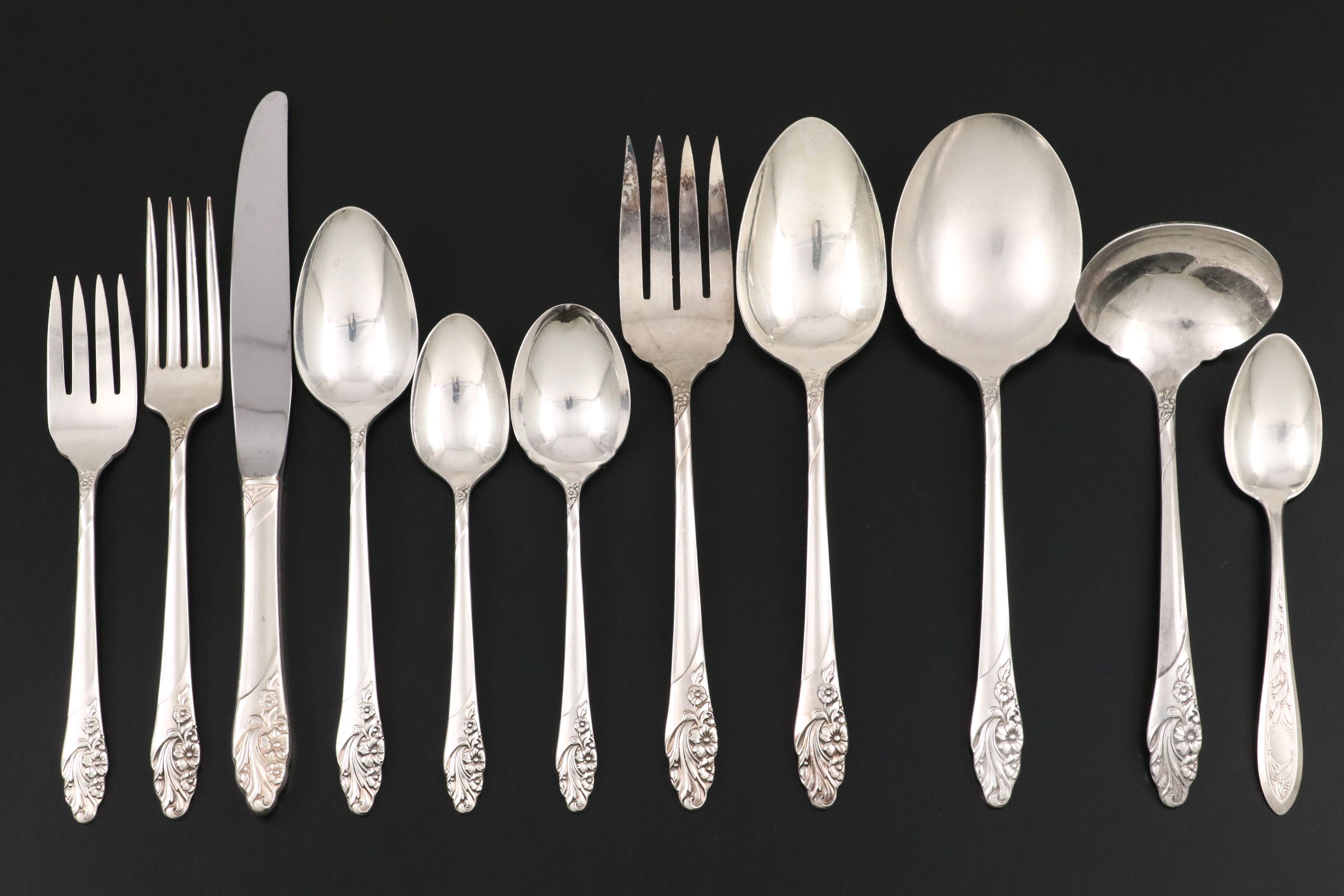 Oneida Community "Evening Star" Silver Plate Flatware, 1950-1961
