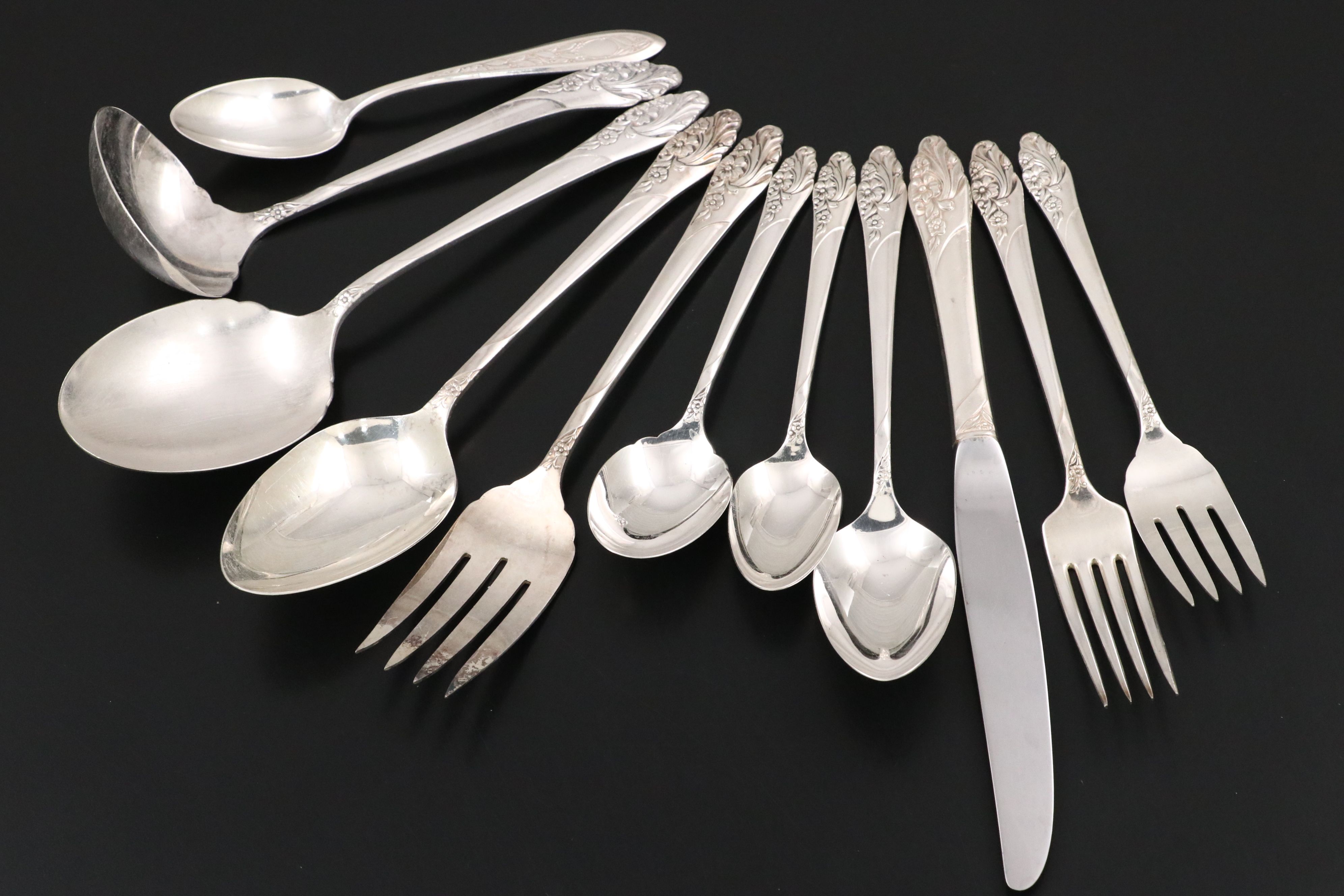 Oneida Community "Evening Star" Silver Plate Flatware, 1950-1961