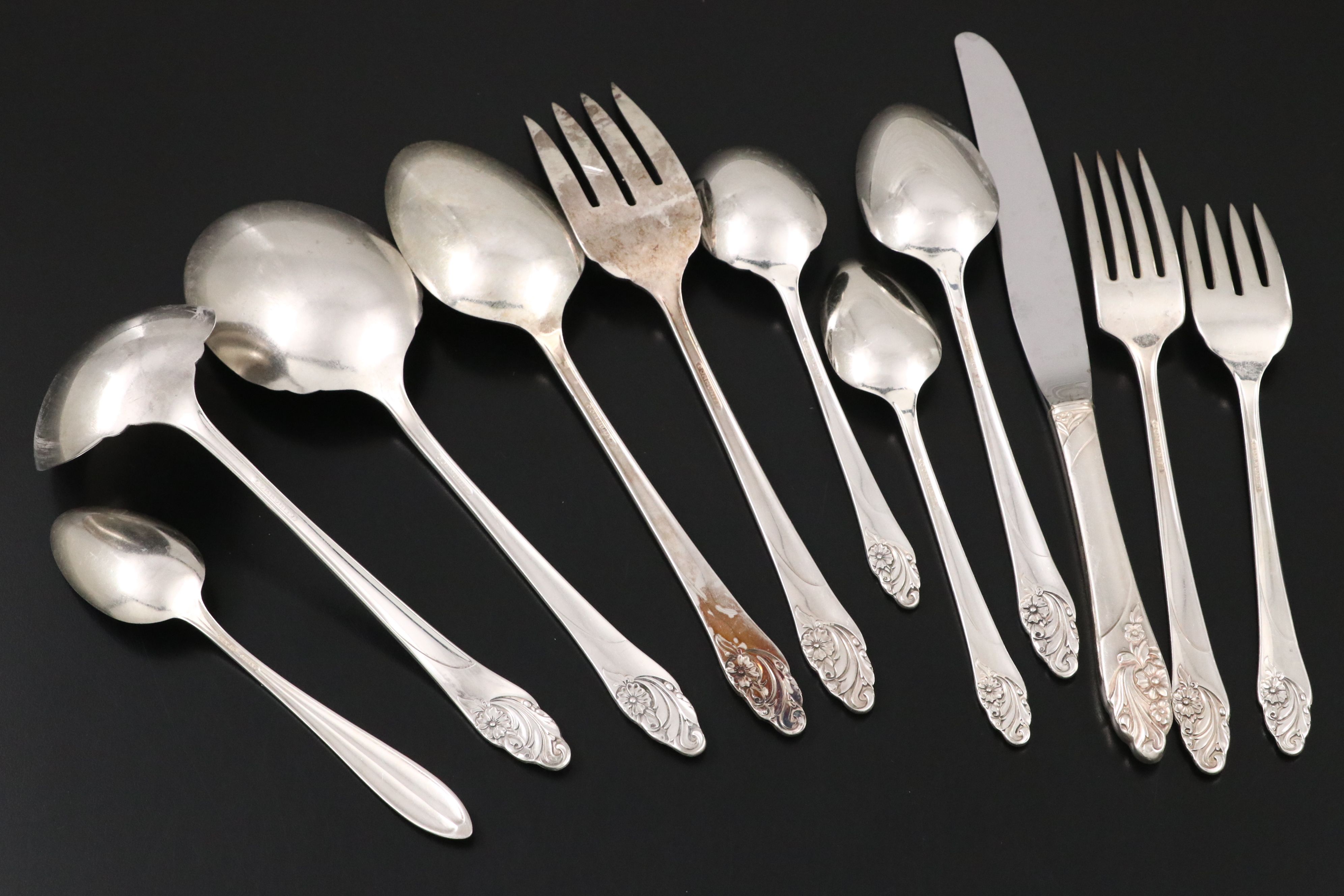 Oneida Community "Evening Star" Silver Plate Flatware, 1950-1961