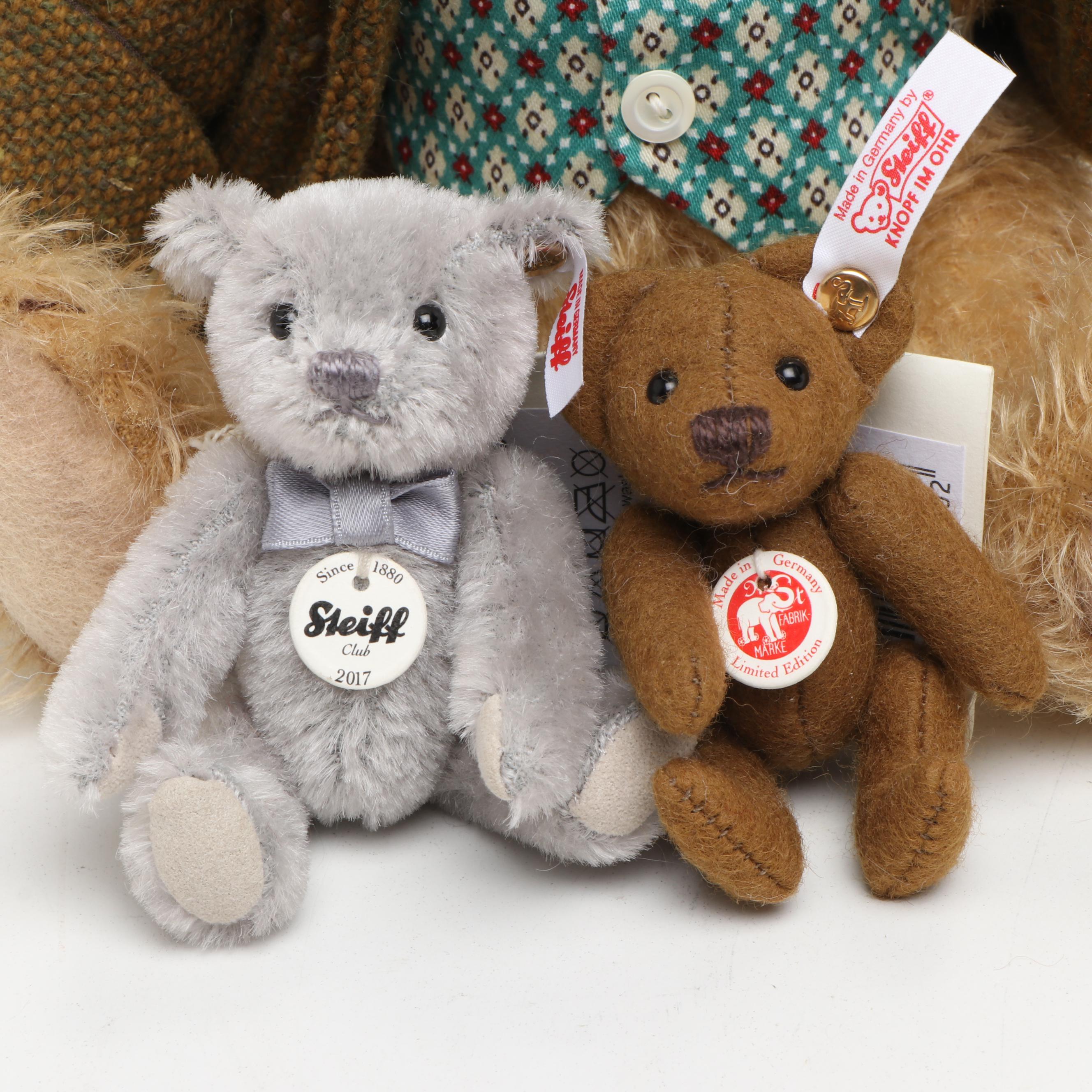 Steiff Limited Edition "Mad Hatter" Teddy Bear and Others with Hermann Bear