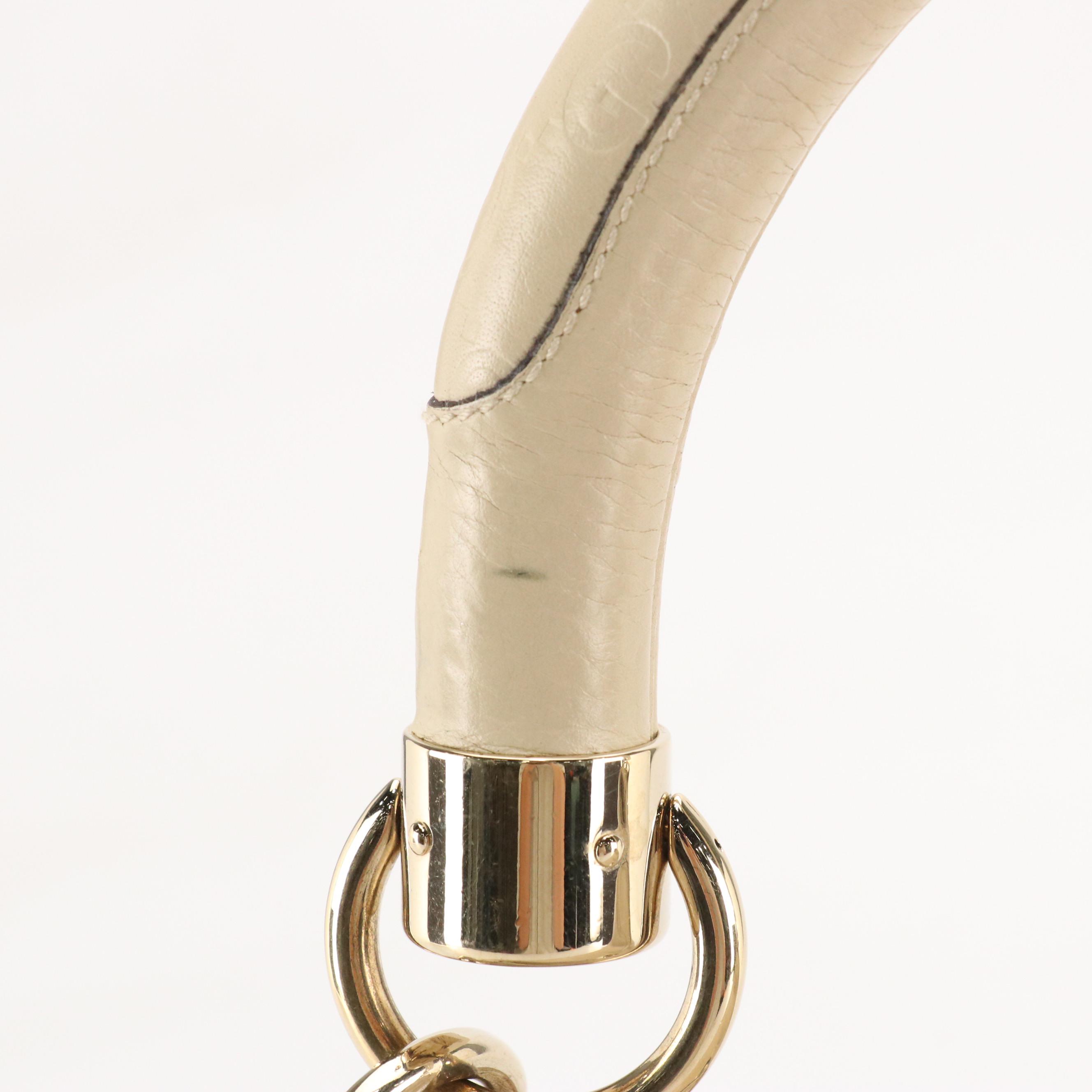 Gucci Indy Two-Way Hobo Bag in Off-White Smooth and Guccissima Leather