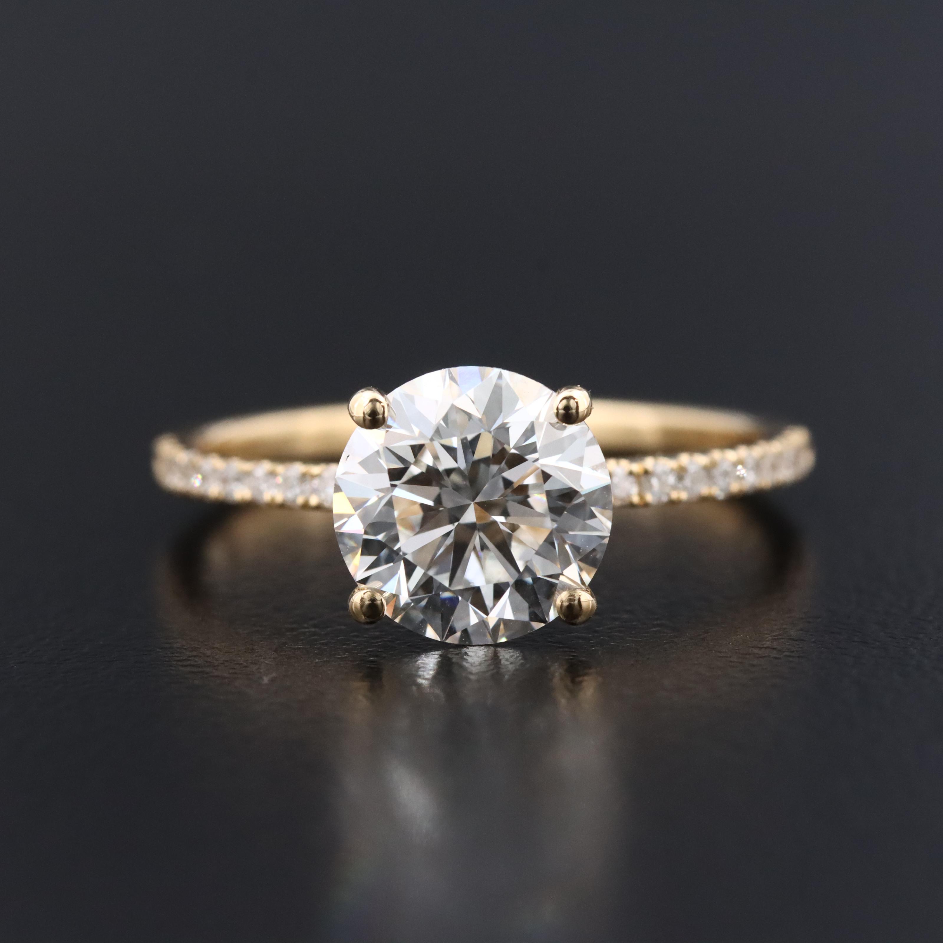 18K 2.20 CTW Lab Grown Diamond Ring with IGI Report