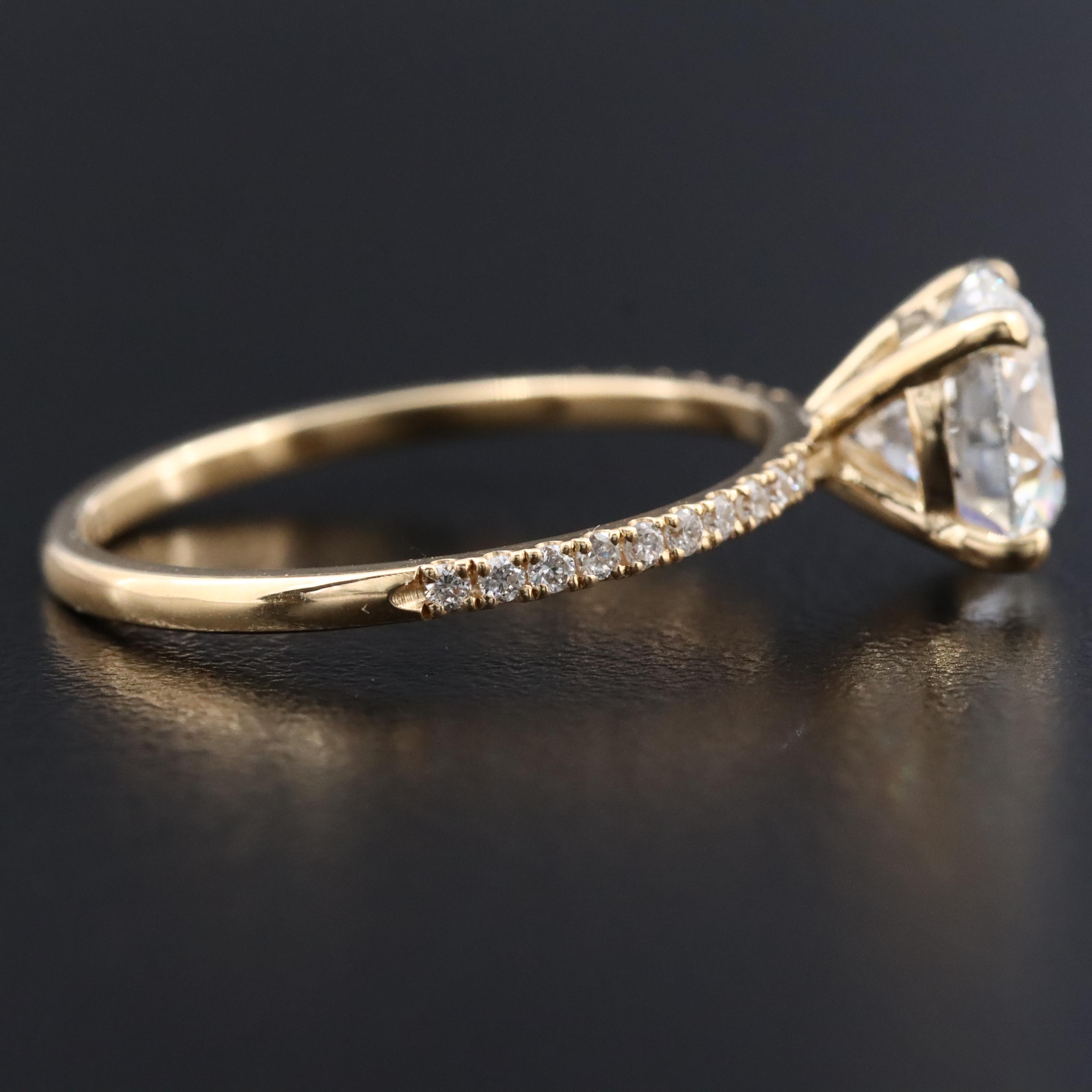 18K 2.20 CTW Lab Grown Diamond Ring with IGI Report