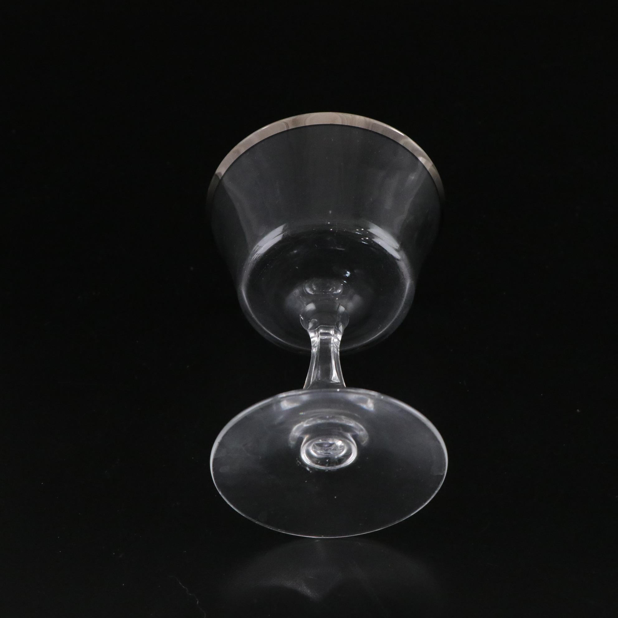 Fostoria "Sheffield" Platinum Rimmed Champagne Coupes, Iced Tea & More Stemware