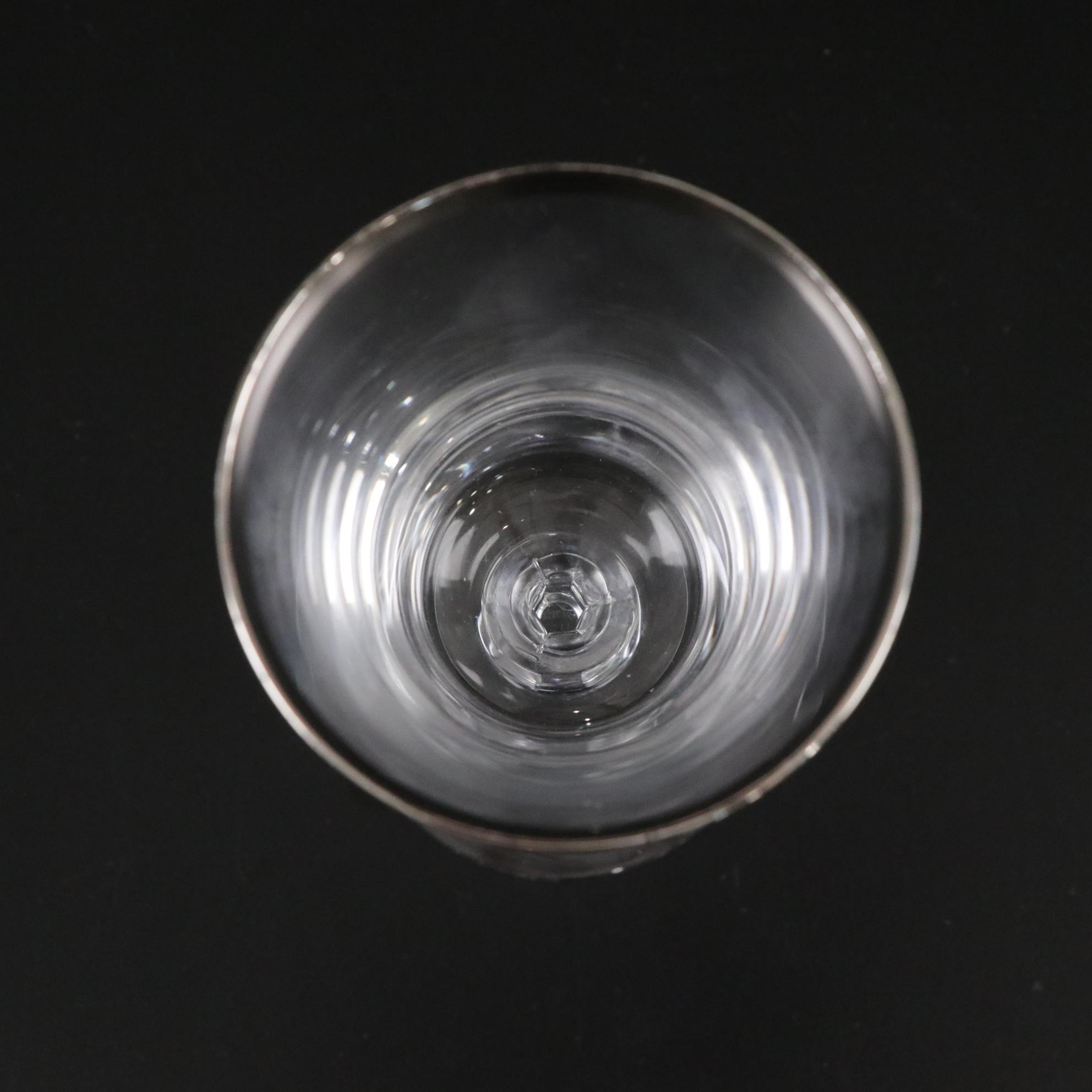 Fostoria "Sheffield" Platinum Rimmed Champagne Coupes, Iced Tea & More Stemware