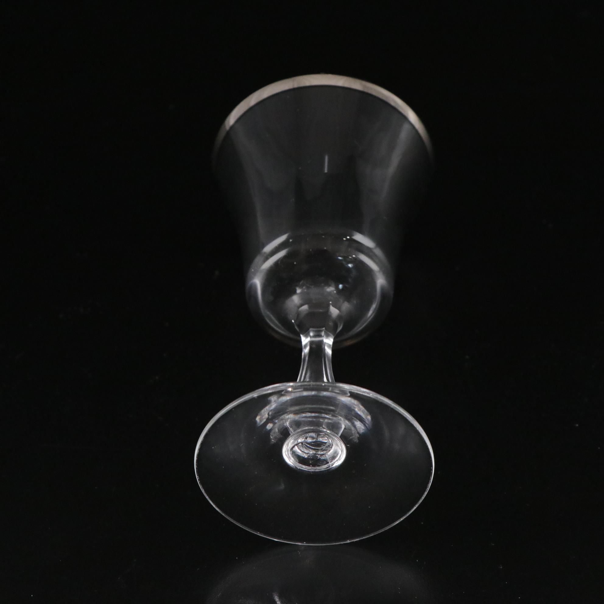 Fostoria "Sheffield" Platinum Rimmed Champagne Coupes, Iced Tea & More Stemware