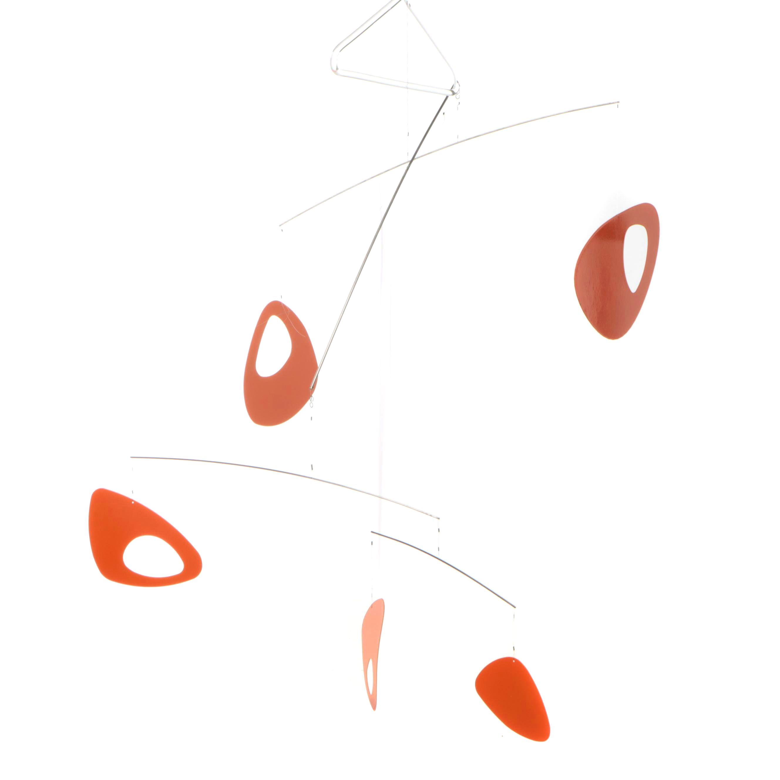 Orange Hanging Kinetic Mobile, Style of Alexander Calder, Late 20th/21st C.