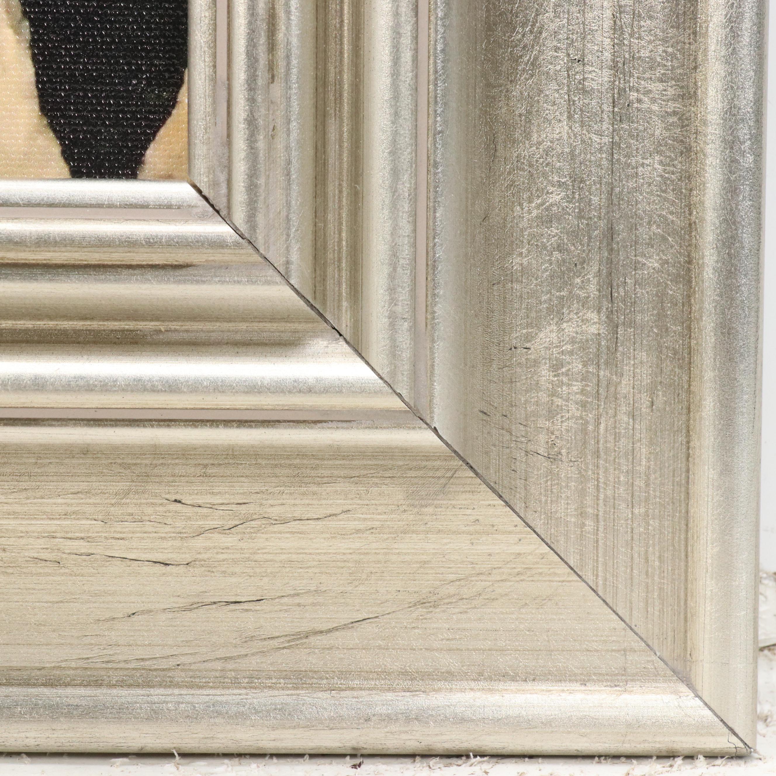 M.C. Abushar Landscape Giclée on Canvas of House Seen Through Trees