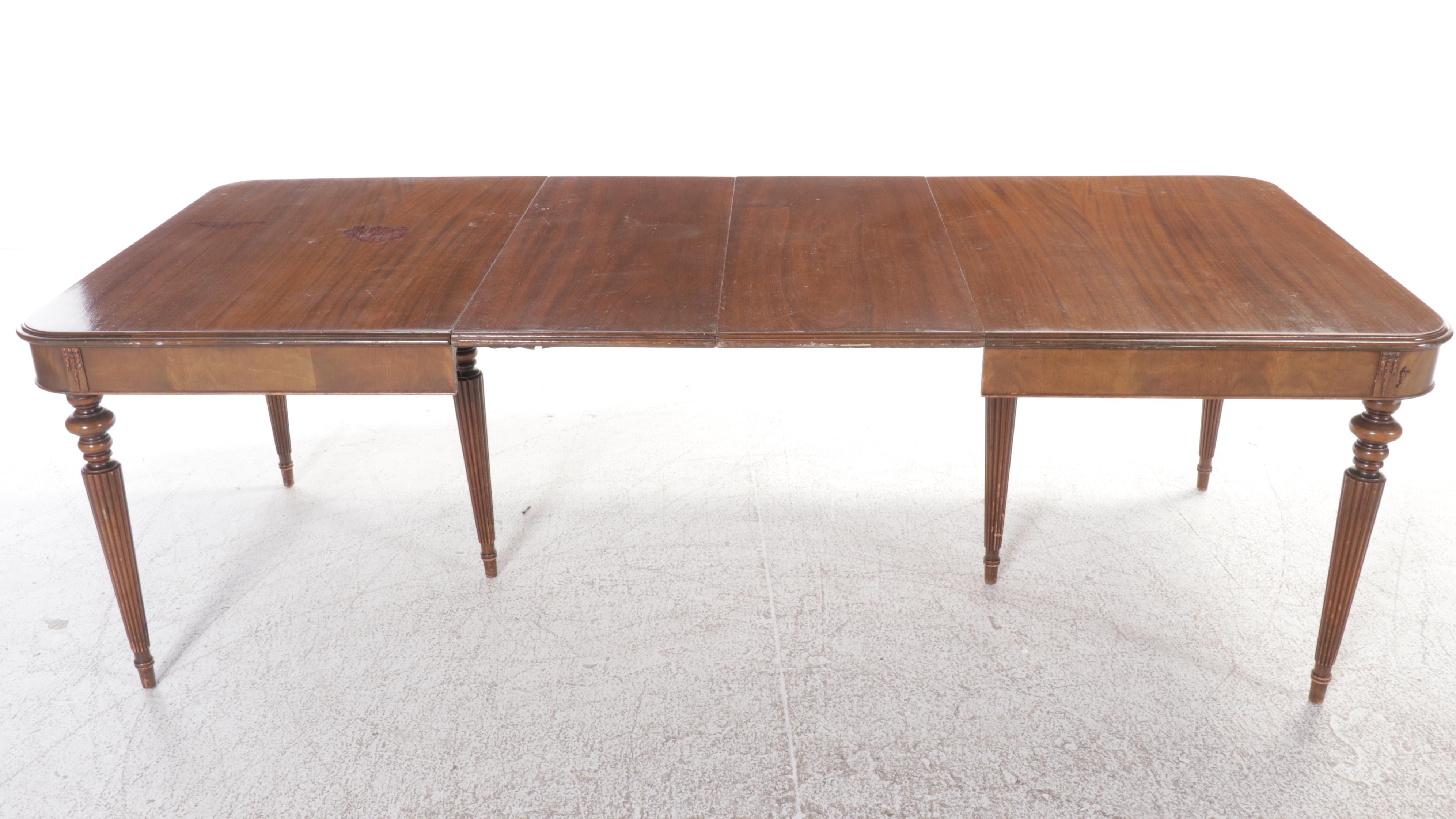 Hepplewhite Style Seven Piece Walnut Dining Set