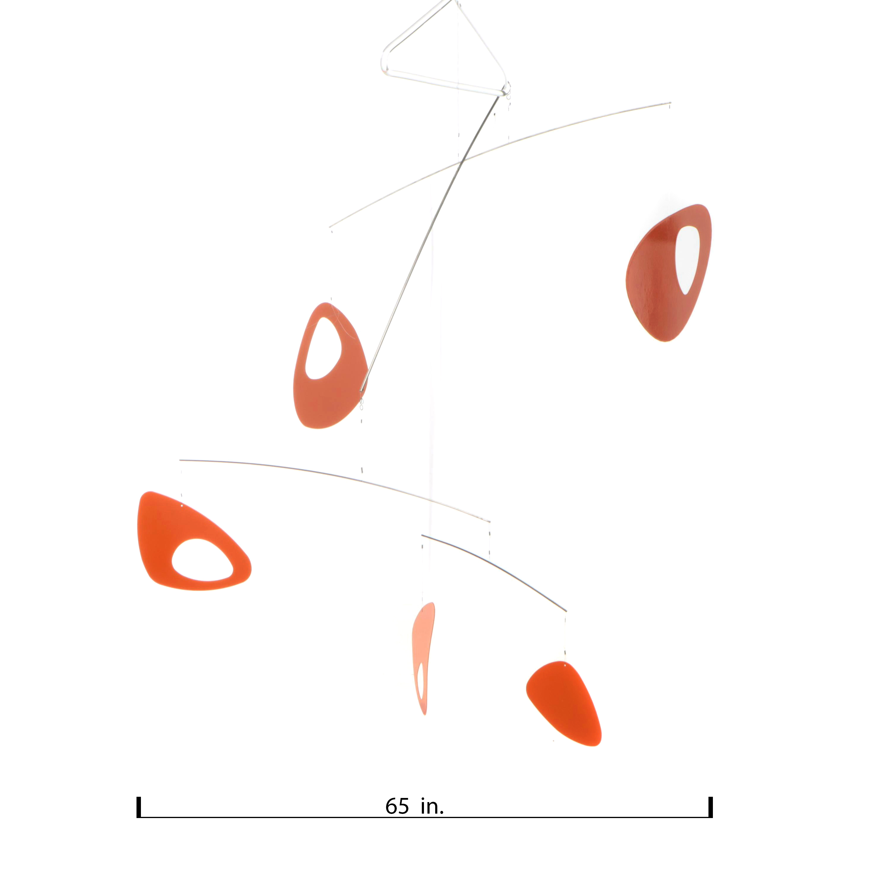 Orange Hanging Kinetic Mobile, Style of Alexander Calder, Late 20th/21st C.