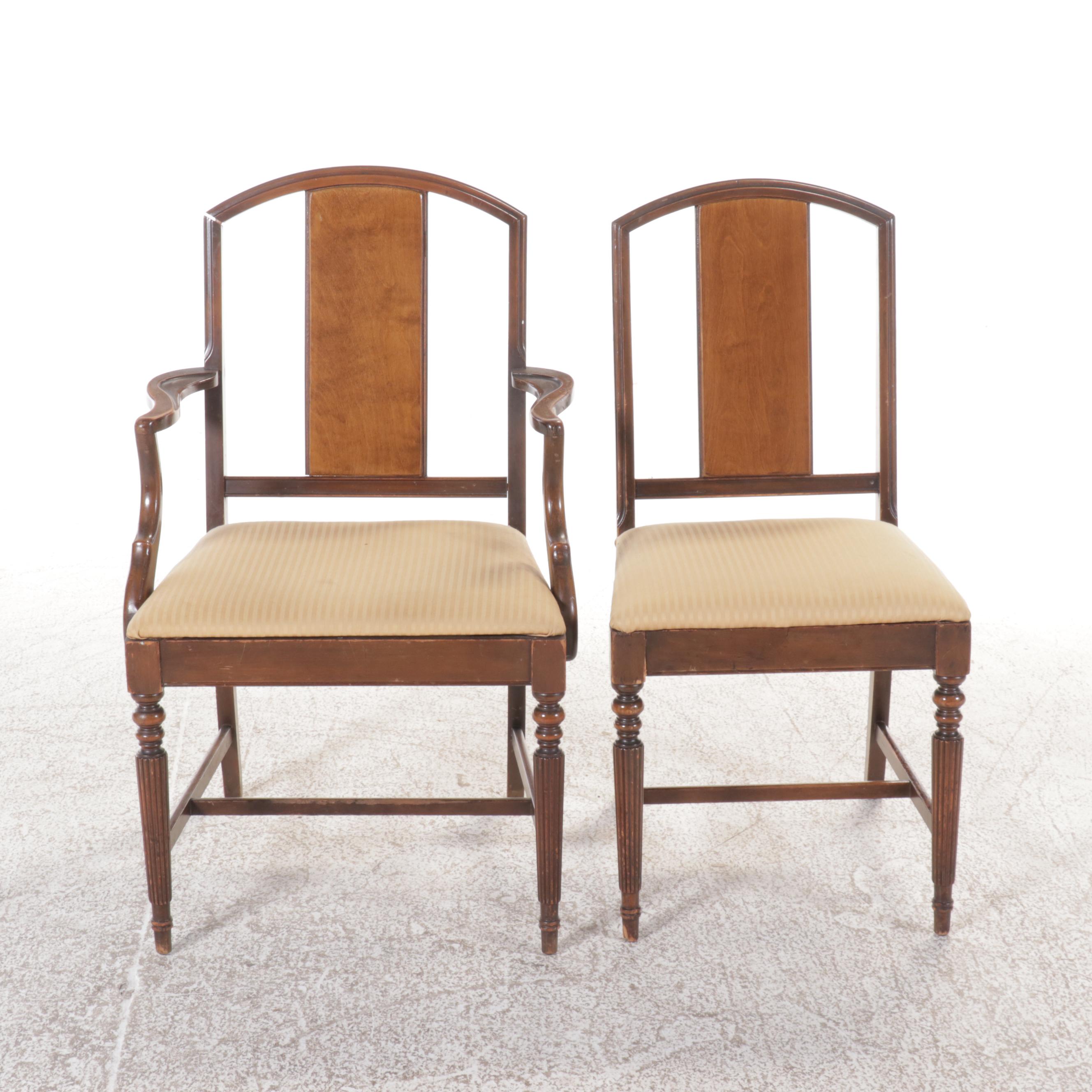 Hepplewhite Style Seven Piece Walnut Dining Set