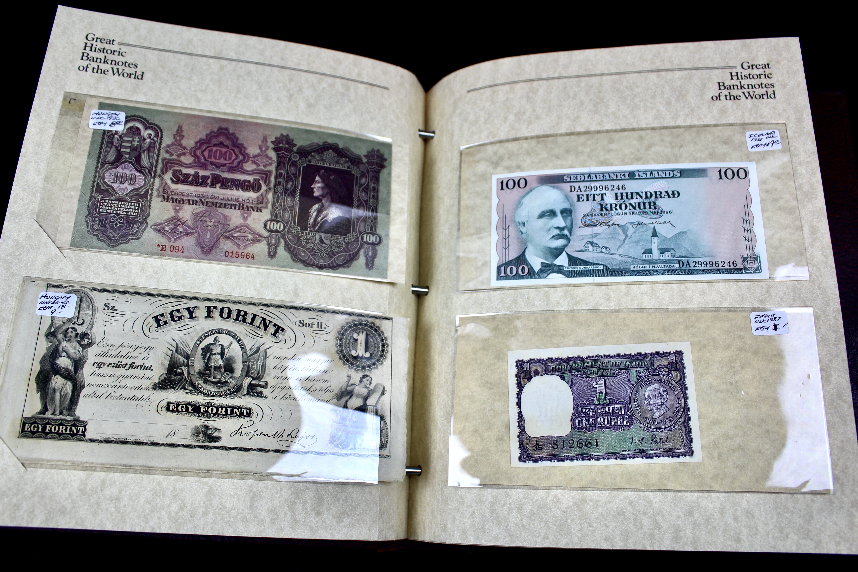 "Great Historic Banknotes of the World" Currency Collection