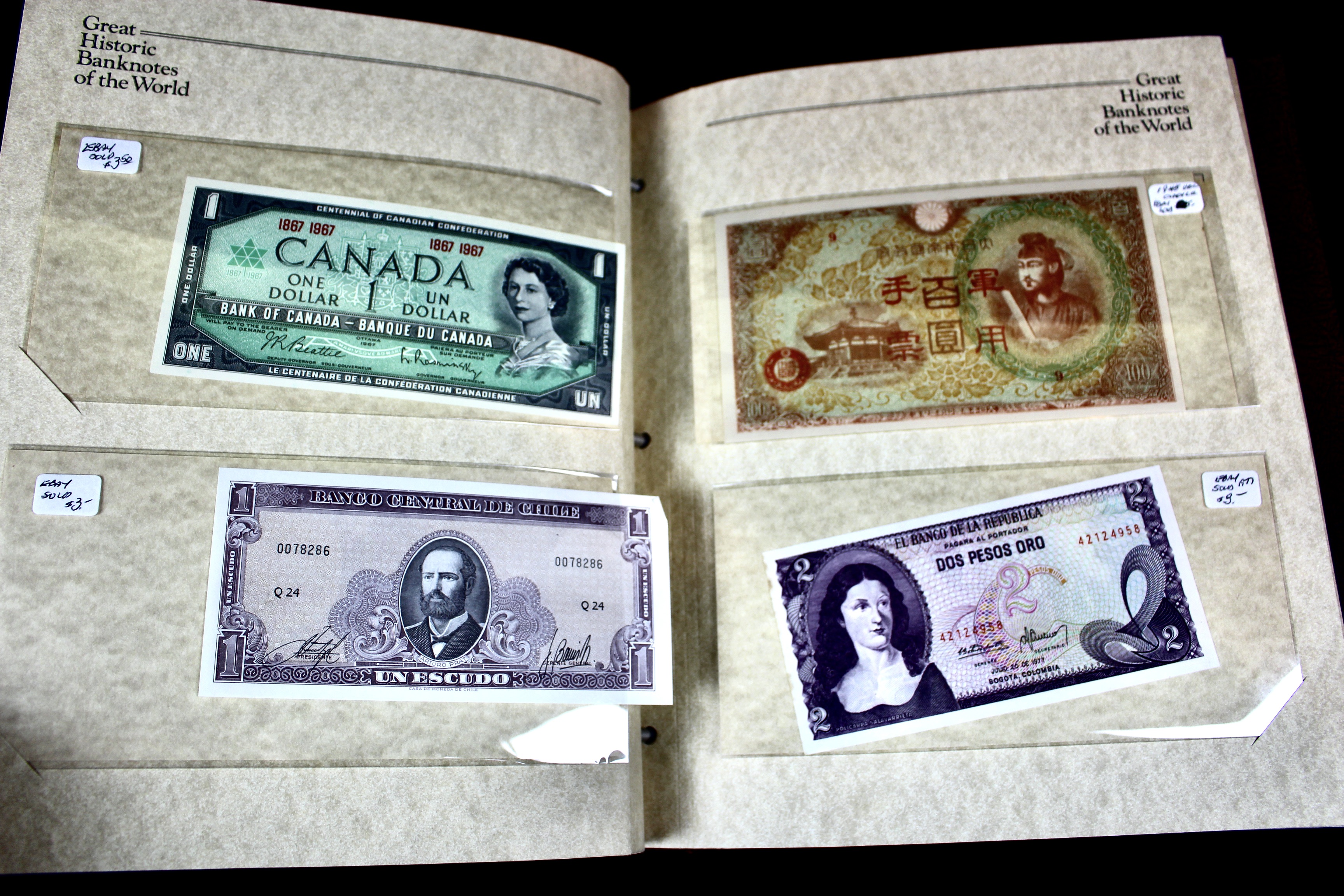 "Great Historic Banknotes of the World" Currency Collection