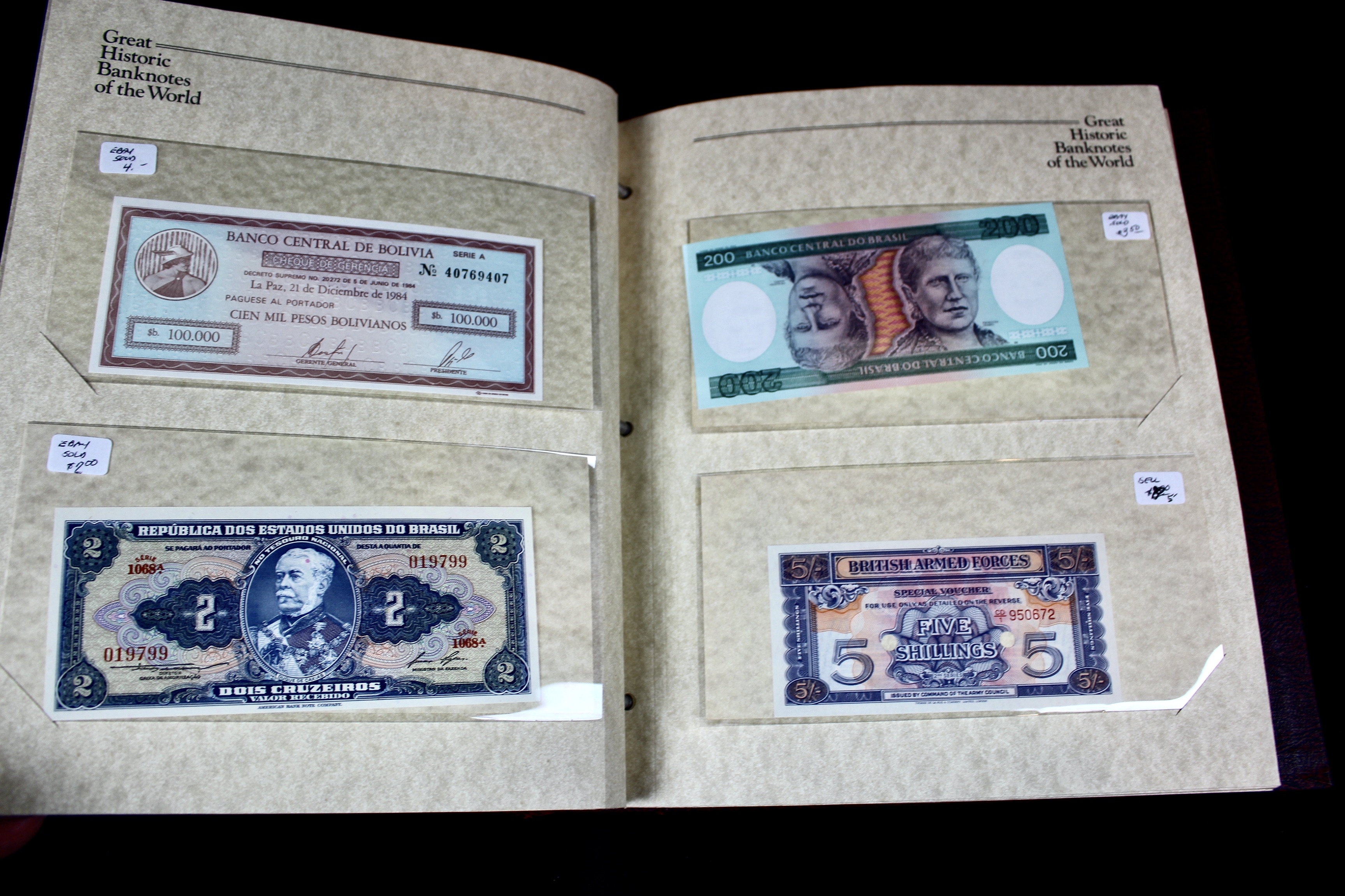 "Great Historic Banknotes of the World" Currency Collection