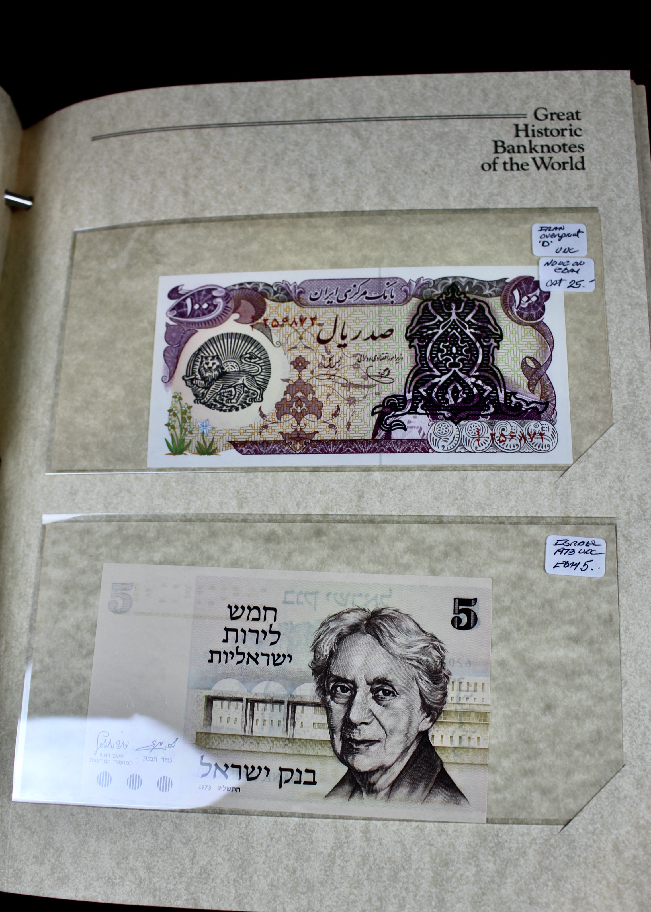 "Great Historic Banknotes of the World" Currency Collection