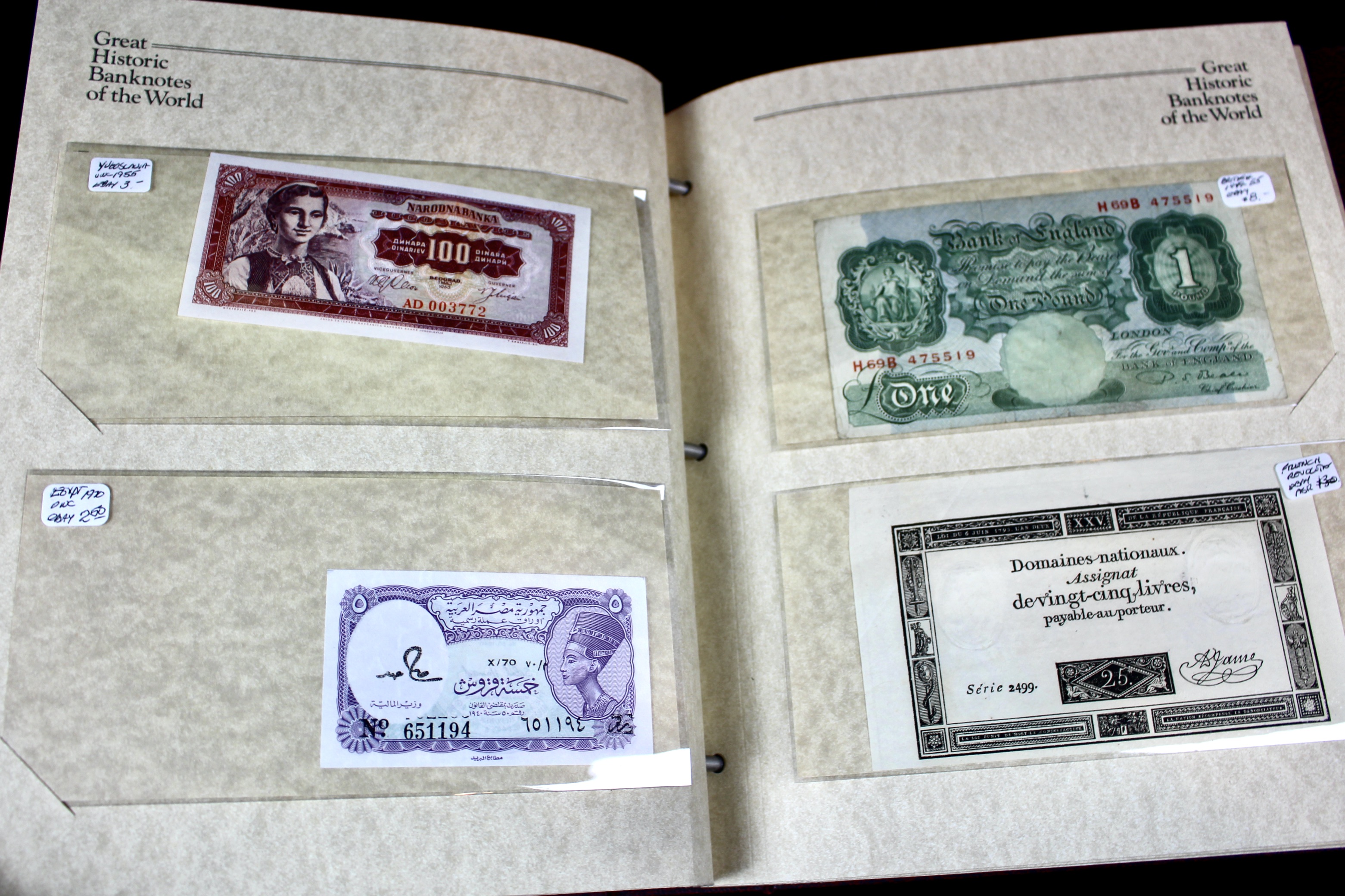 "Great Historic Banknotes of the World" Currency Collection