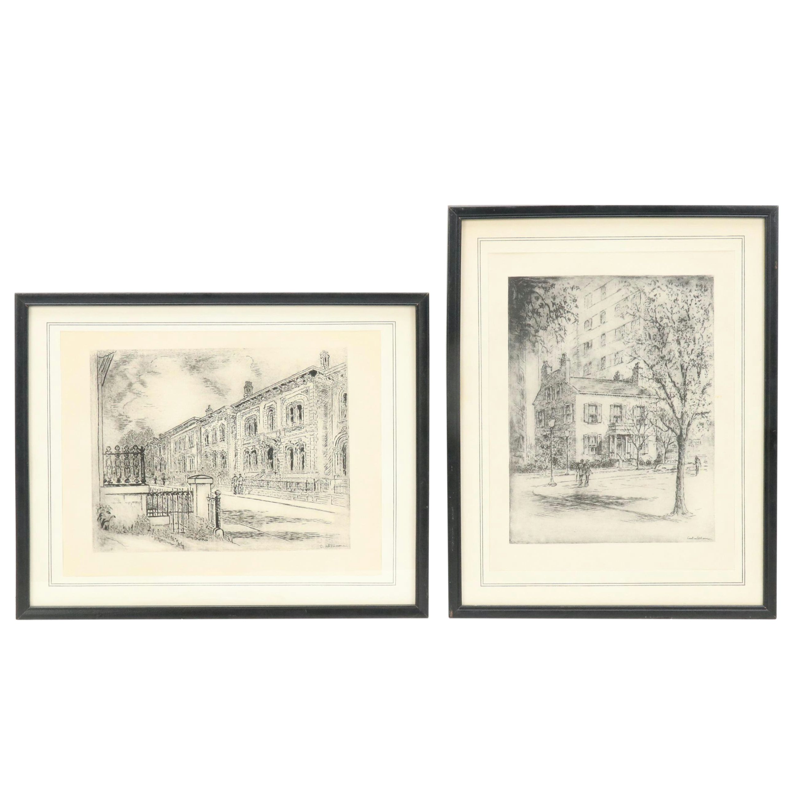 Halftones After Caroline Williams of 19th Century Cincinnati Scenes