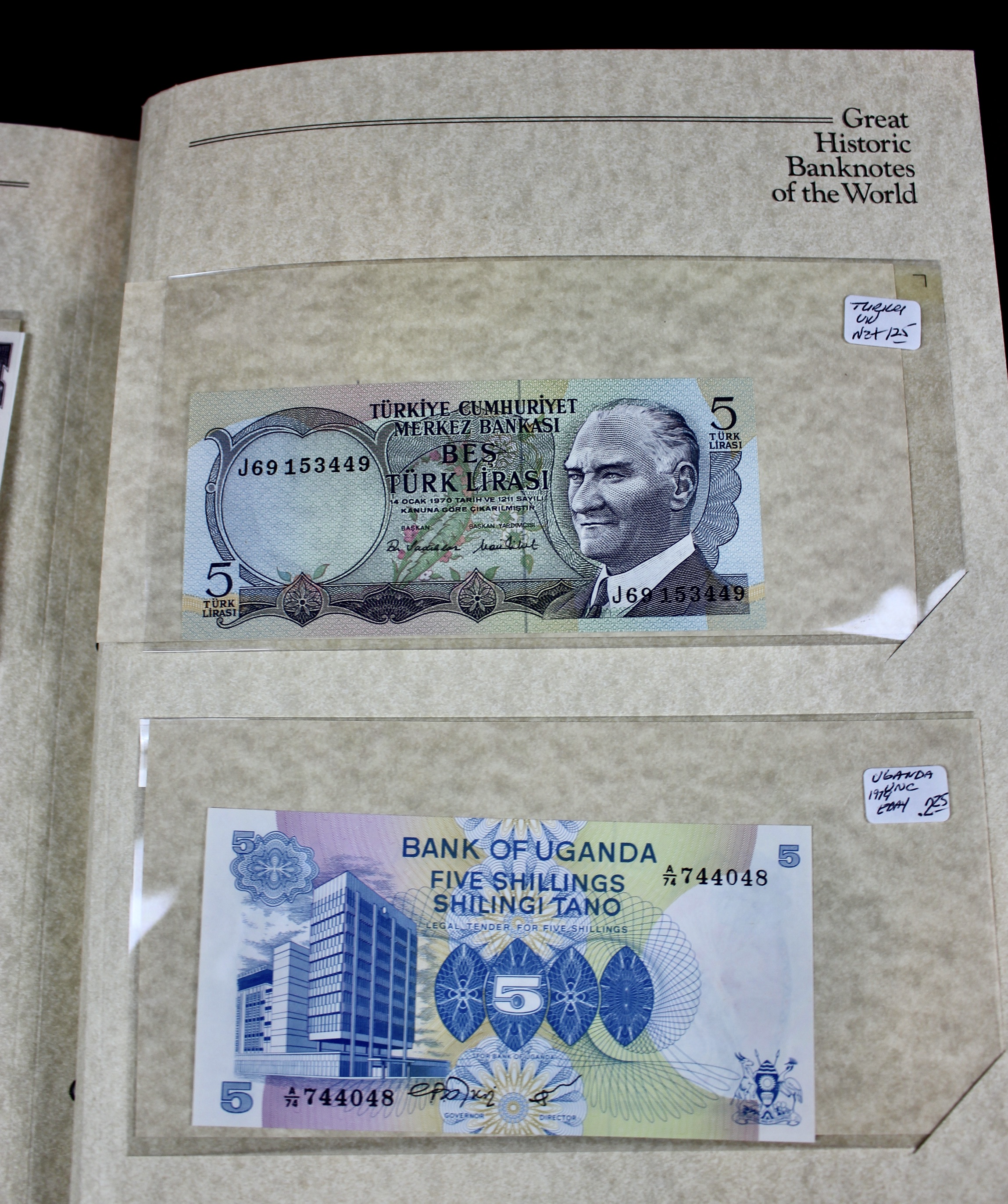 "Great Historic Banknotes of the World" Currency Collection