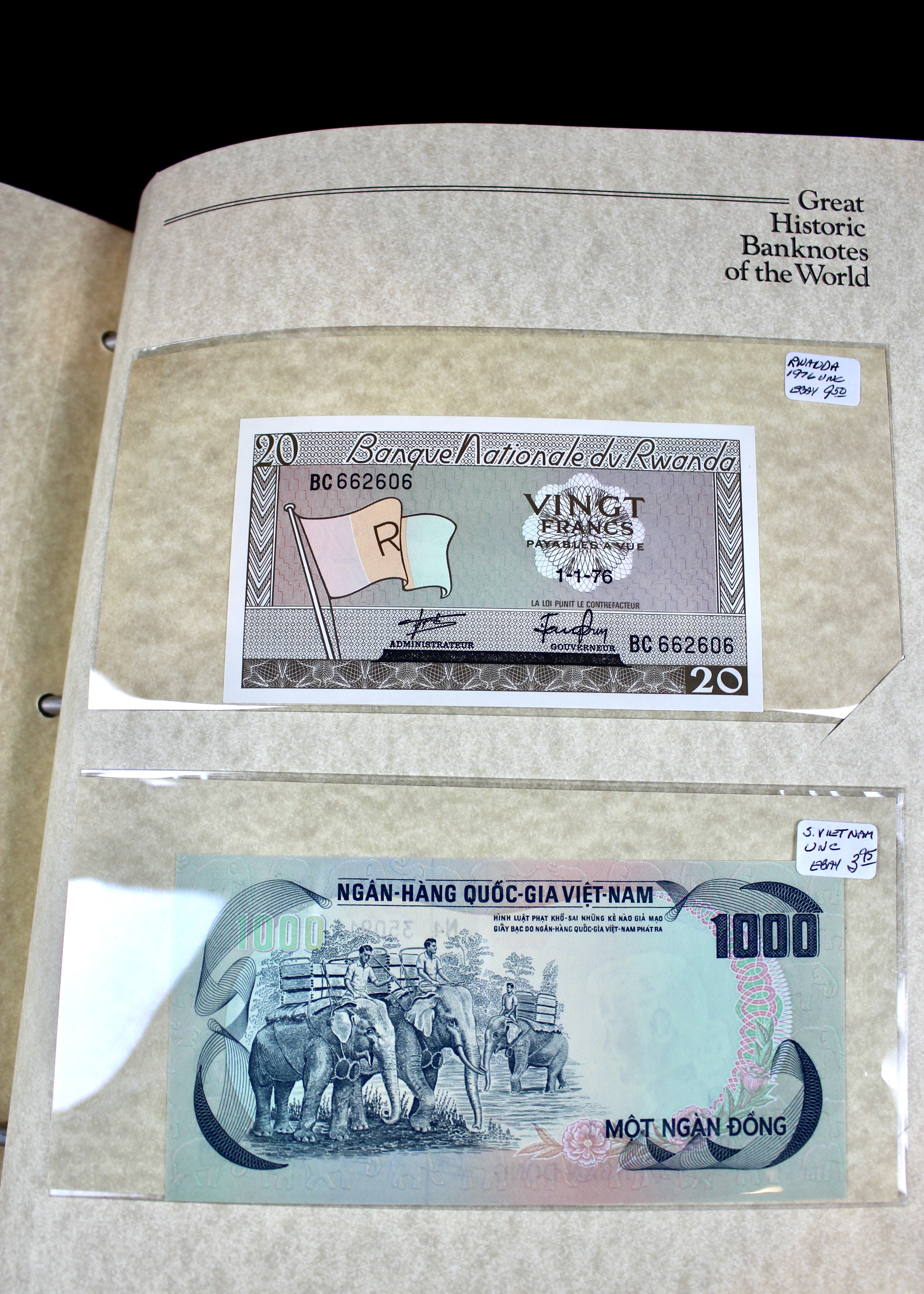 "Great Historic Banknotes of the World" Currency Collection