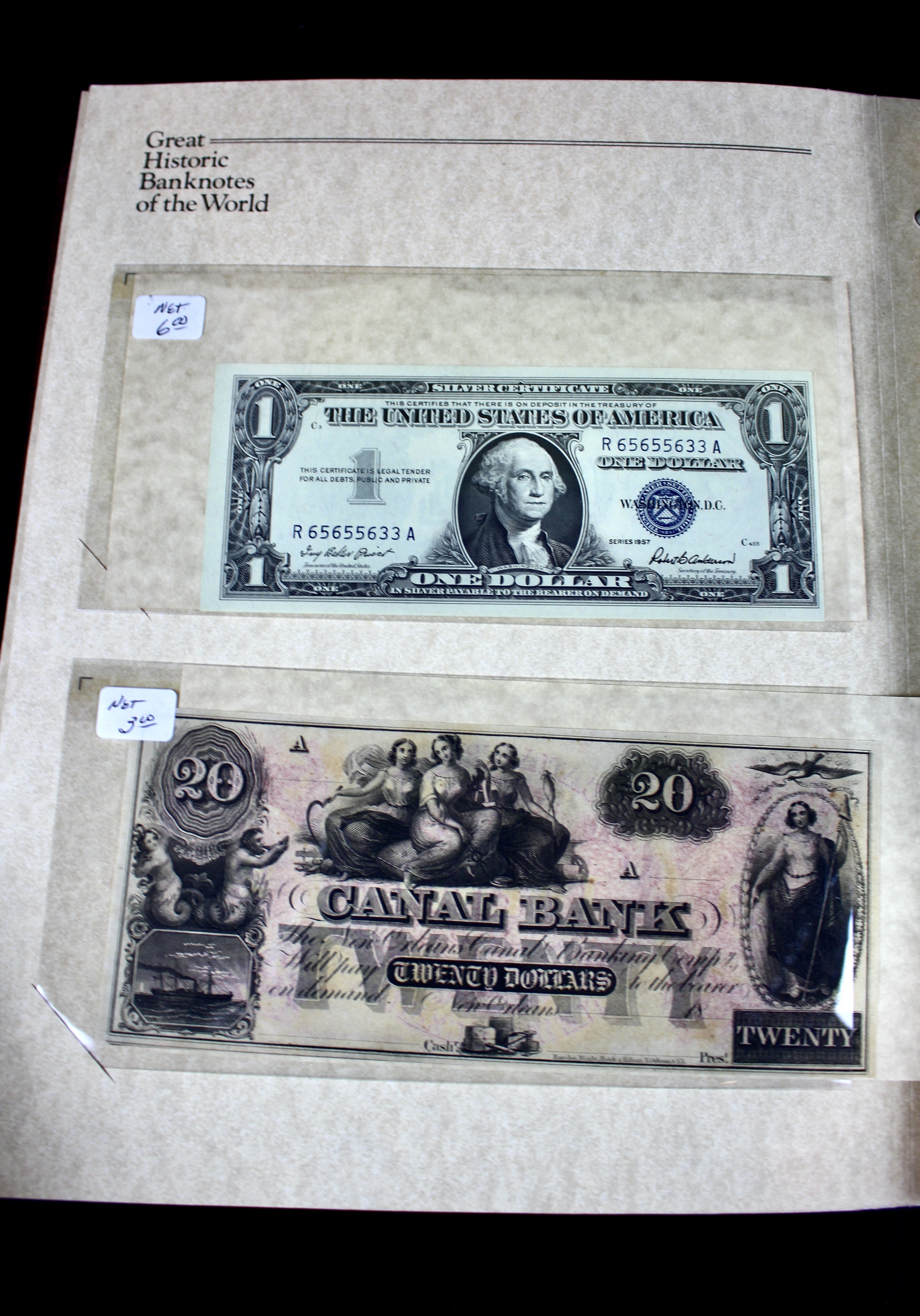 "Great Historic Banknotes of the World" Currency Collection