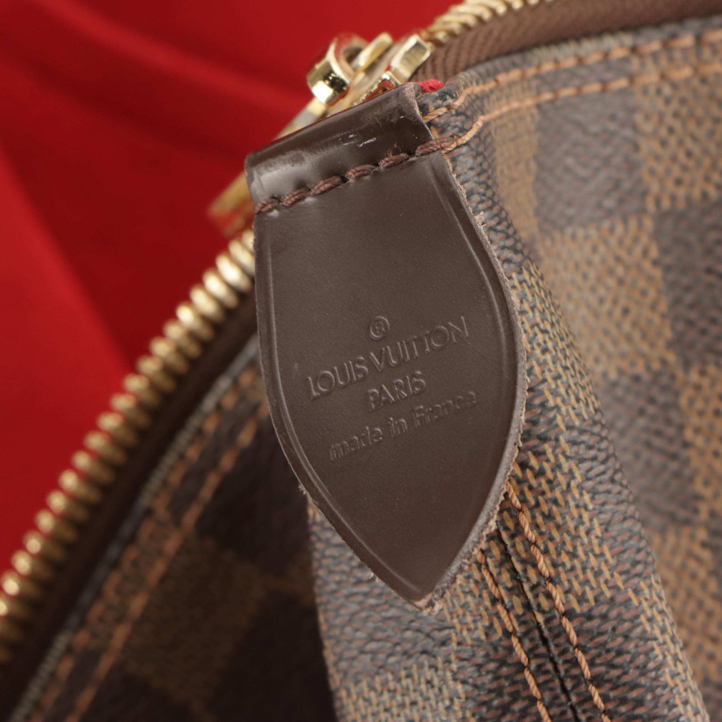 Louis Vuitton Saleya Tote in Damier Ebene Canvas and Leather Trim