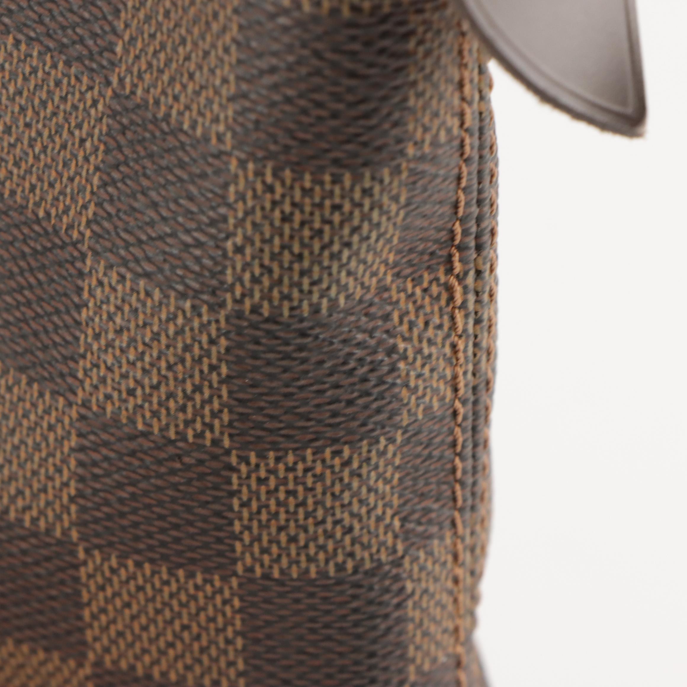 Louis Vuitton Saleya Tote in Damier Ebene Canvas and Leather Trim