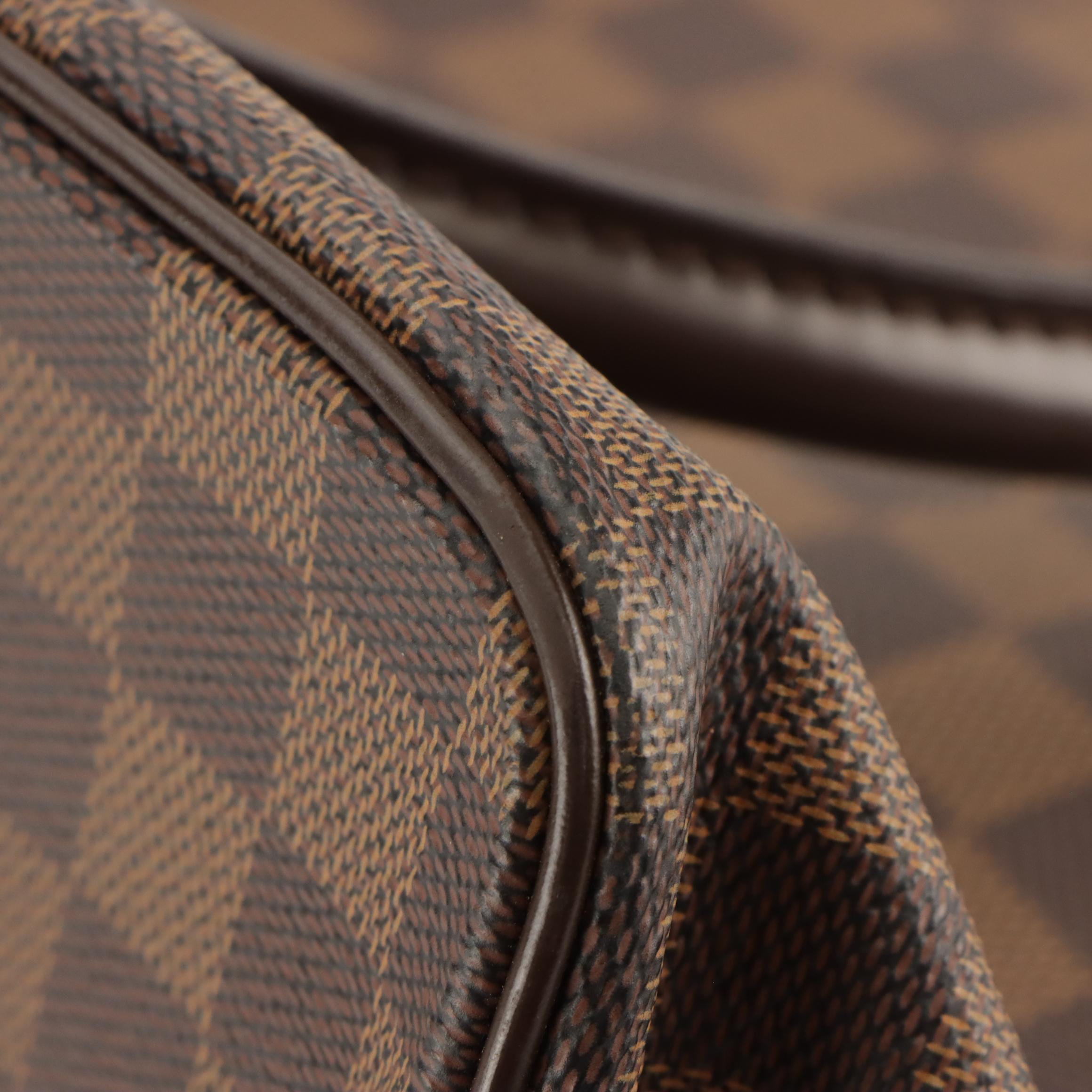 Louis Vuitton Saleya Tote in Damier Ebene Canvas and Leather Trim