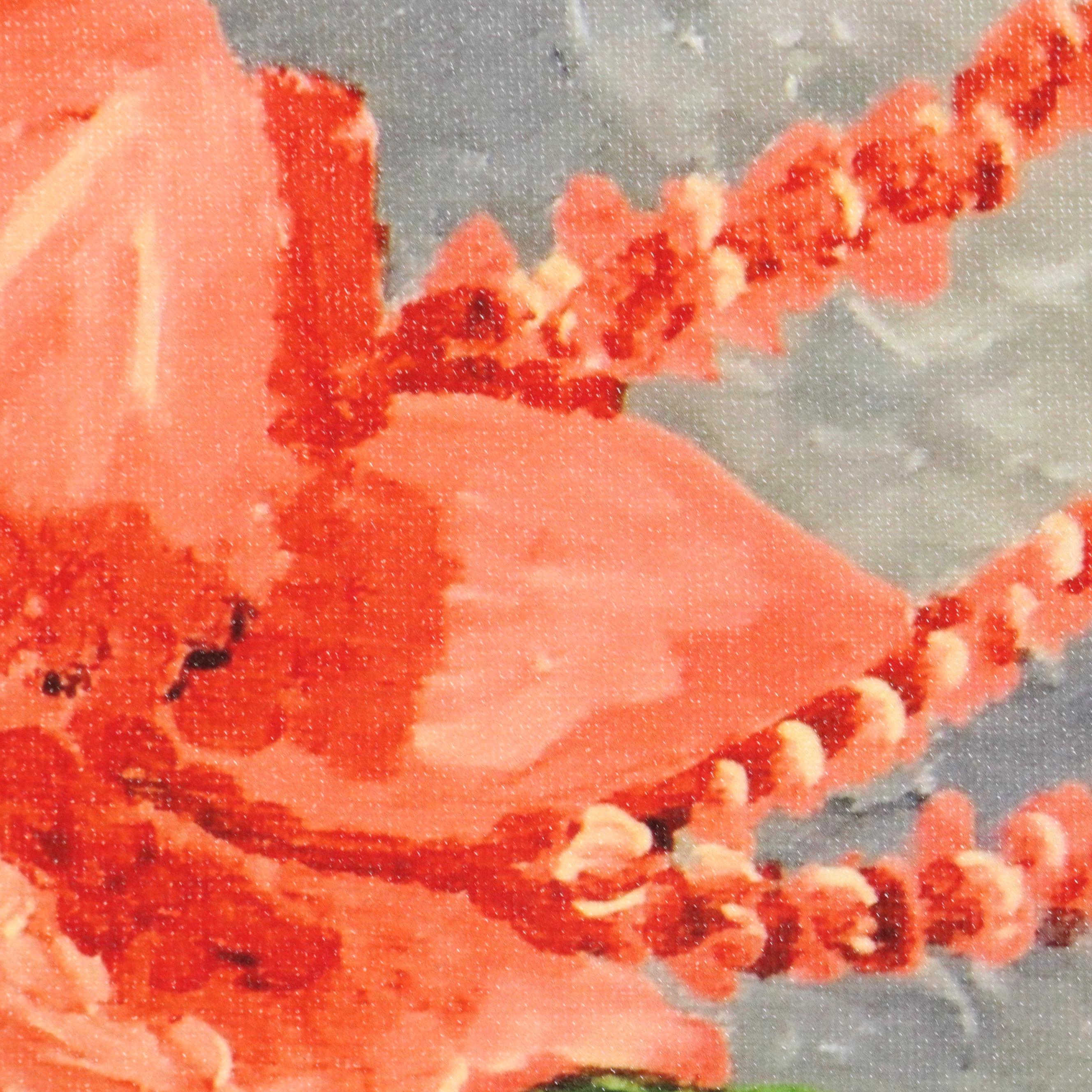 M.C. Abushar Still Life Giclée on Canvas of Red Bouquet in Vase