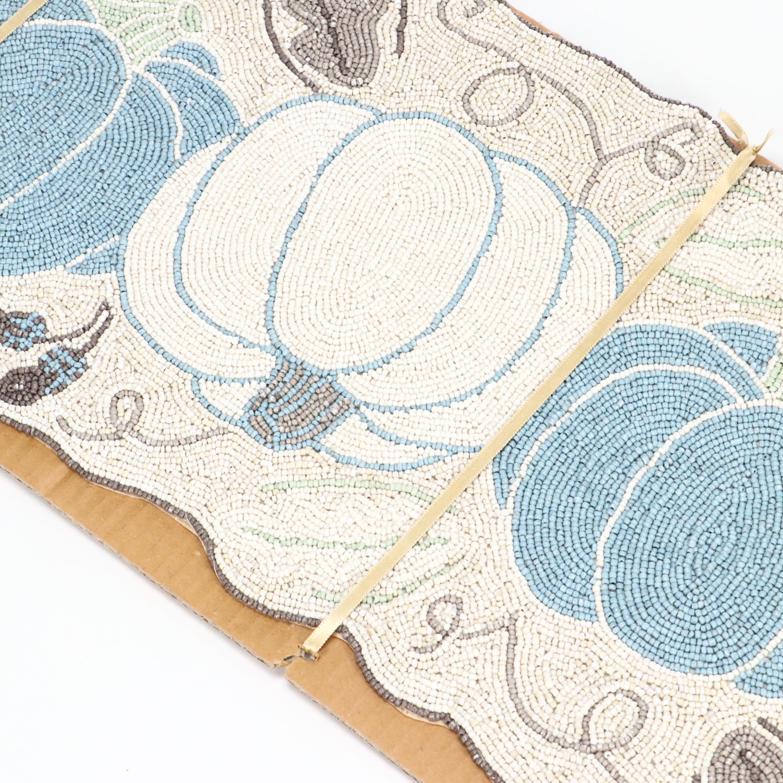 Temp-tations by Tara Beaded Autumnal Pumpkin Table Runner