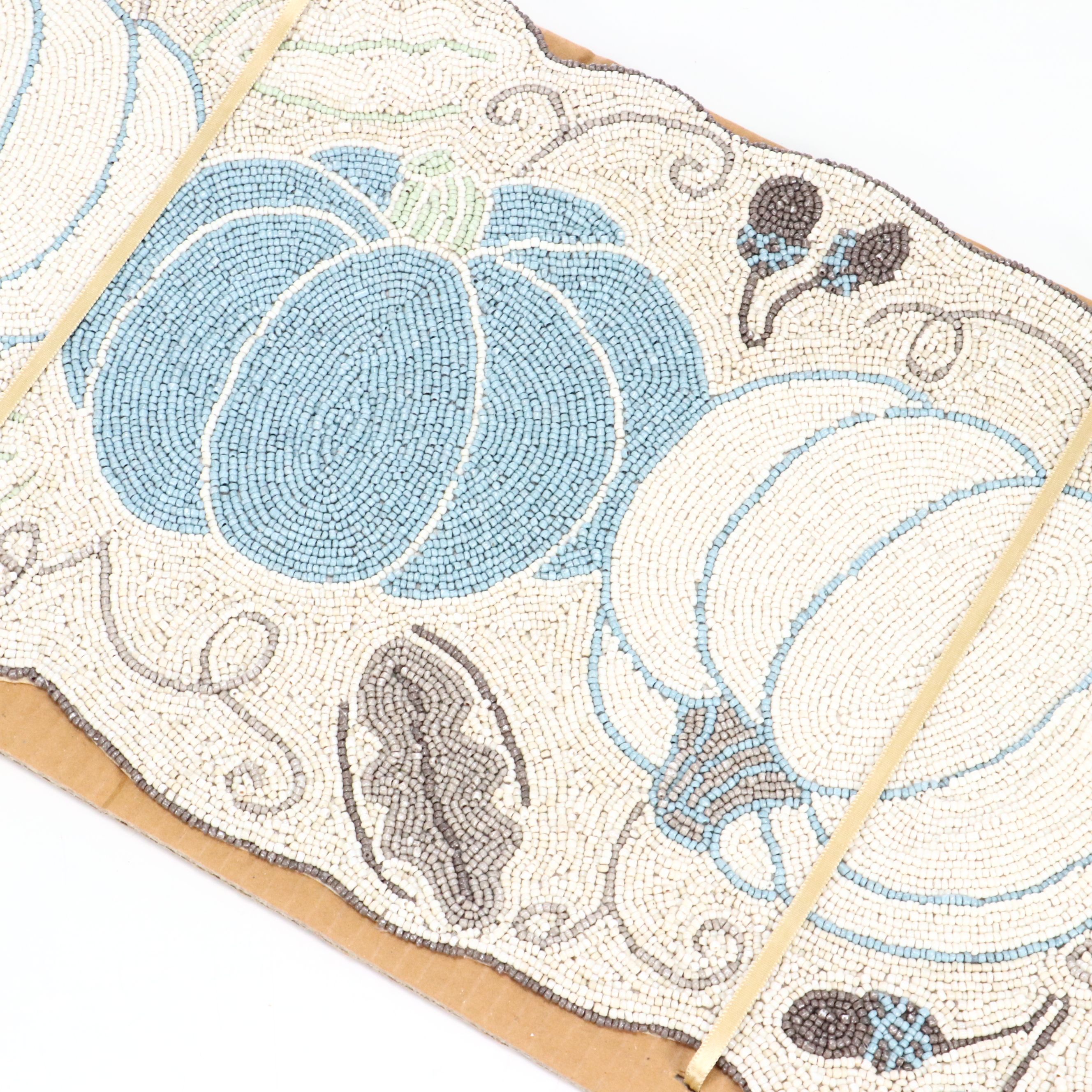 Temp-tations by Tara Beaded Autumnal Pumpkin Table Runner