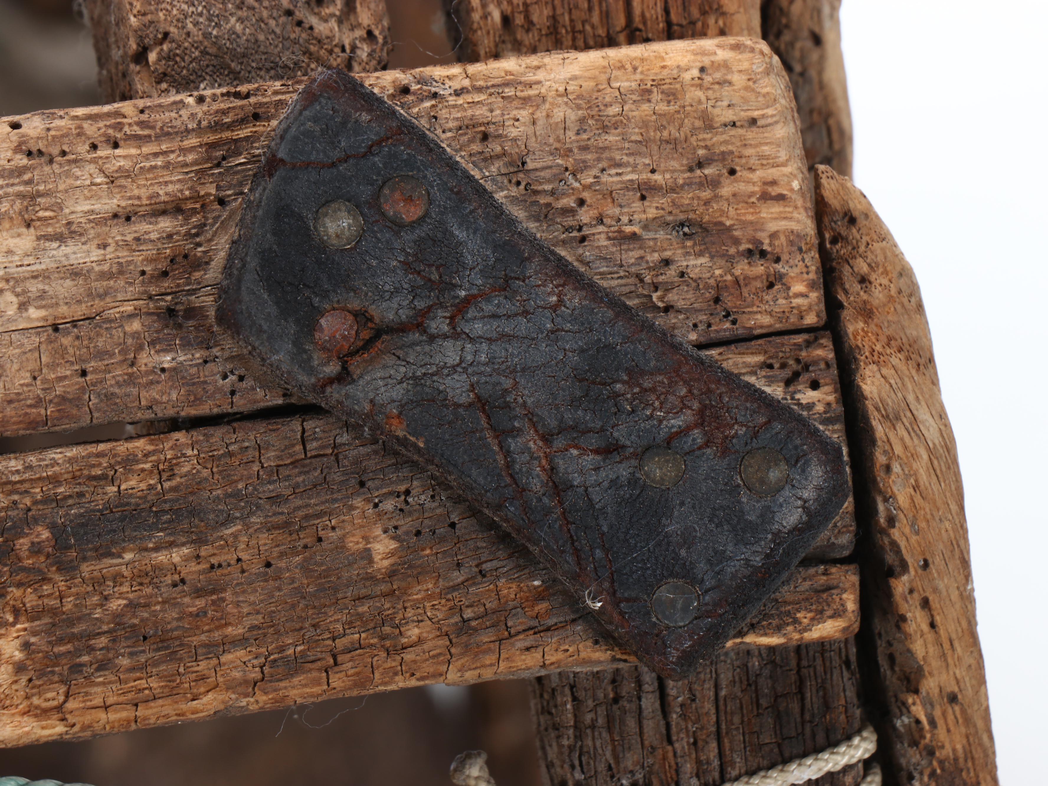 Vintage Coastal Half Round Slat Wood Lobster Trap