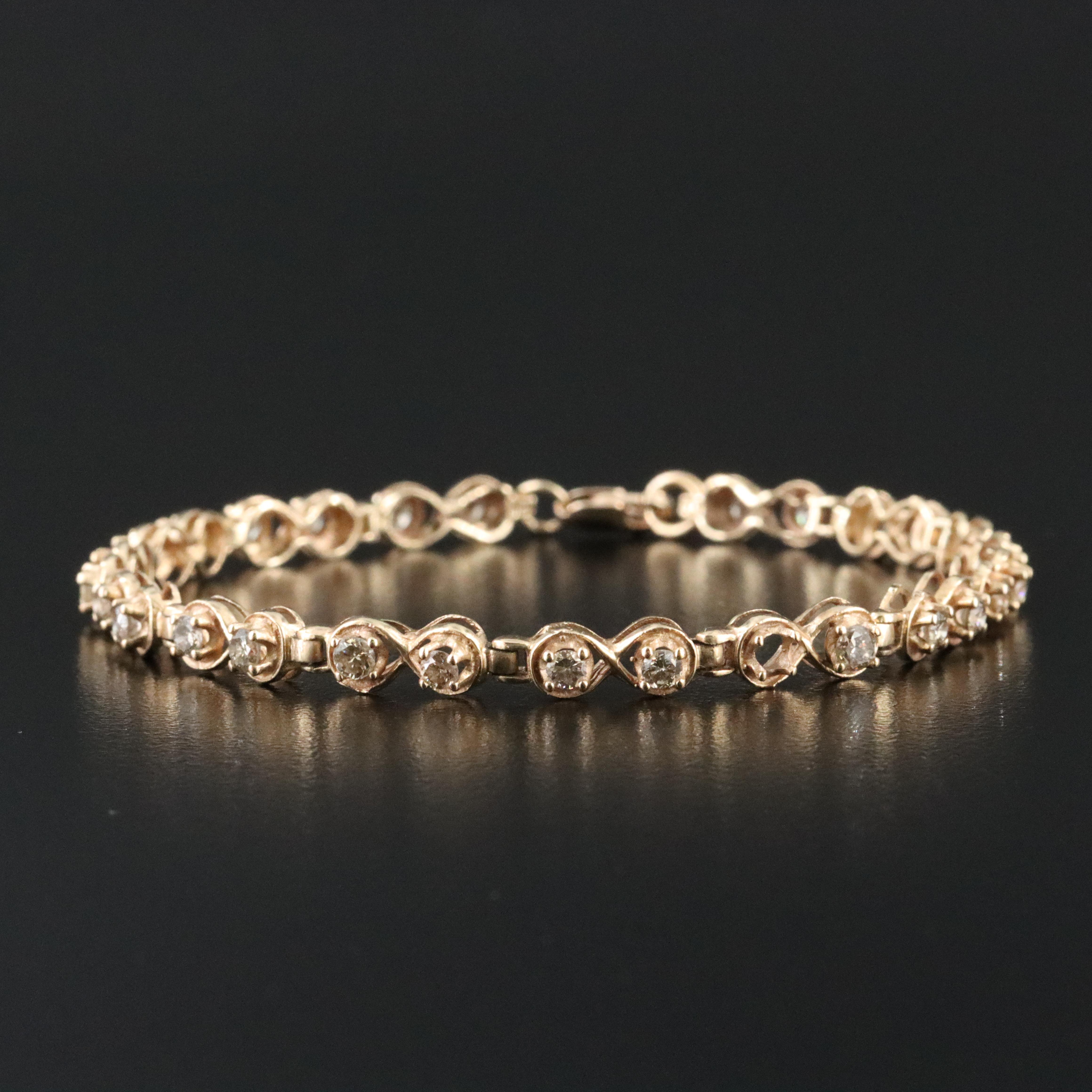 10K 1.91 CTW Diamond Infinity Link Bracelet
