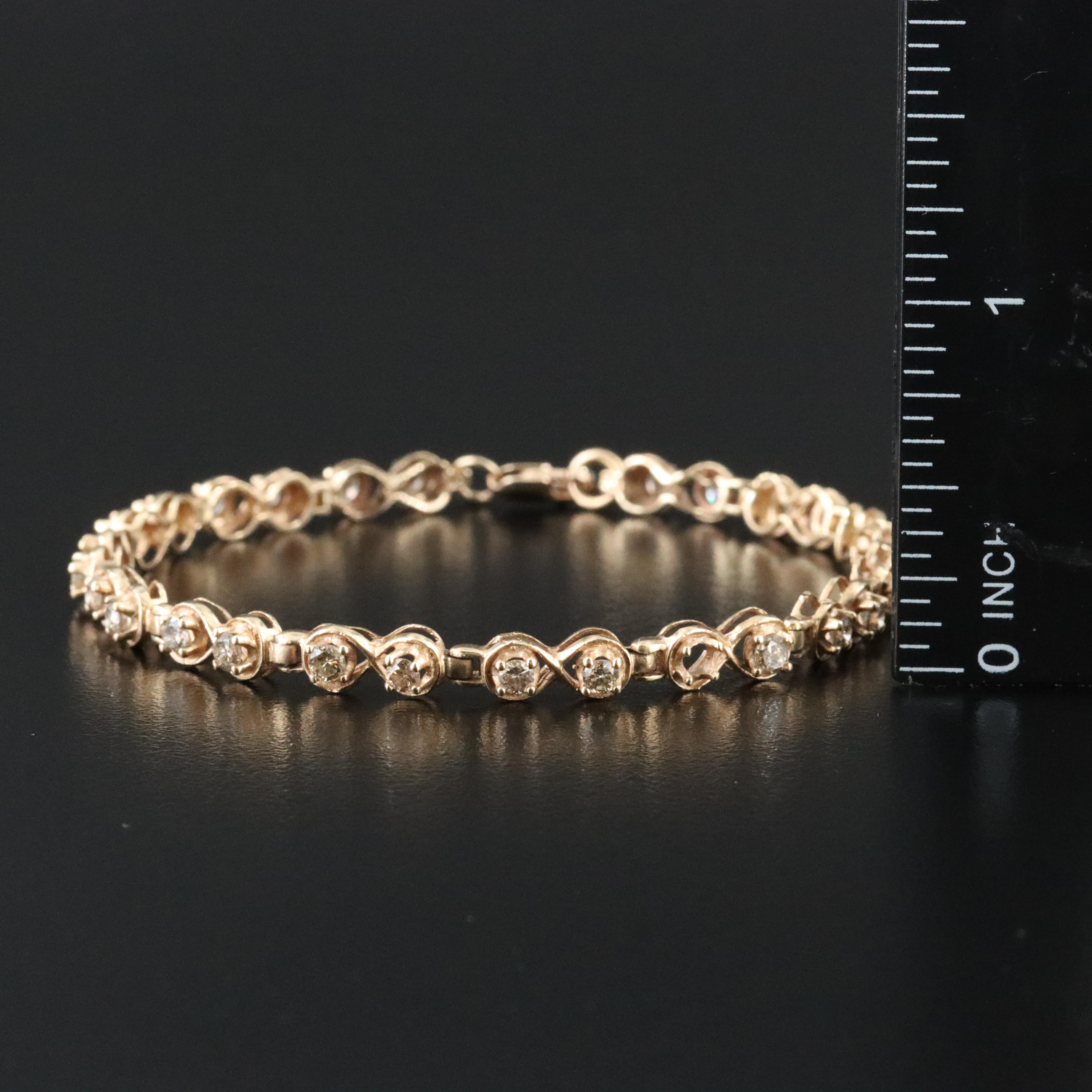 10K 1.91 CTW Diamond Infinity Link Bracelet