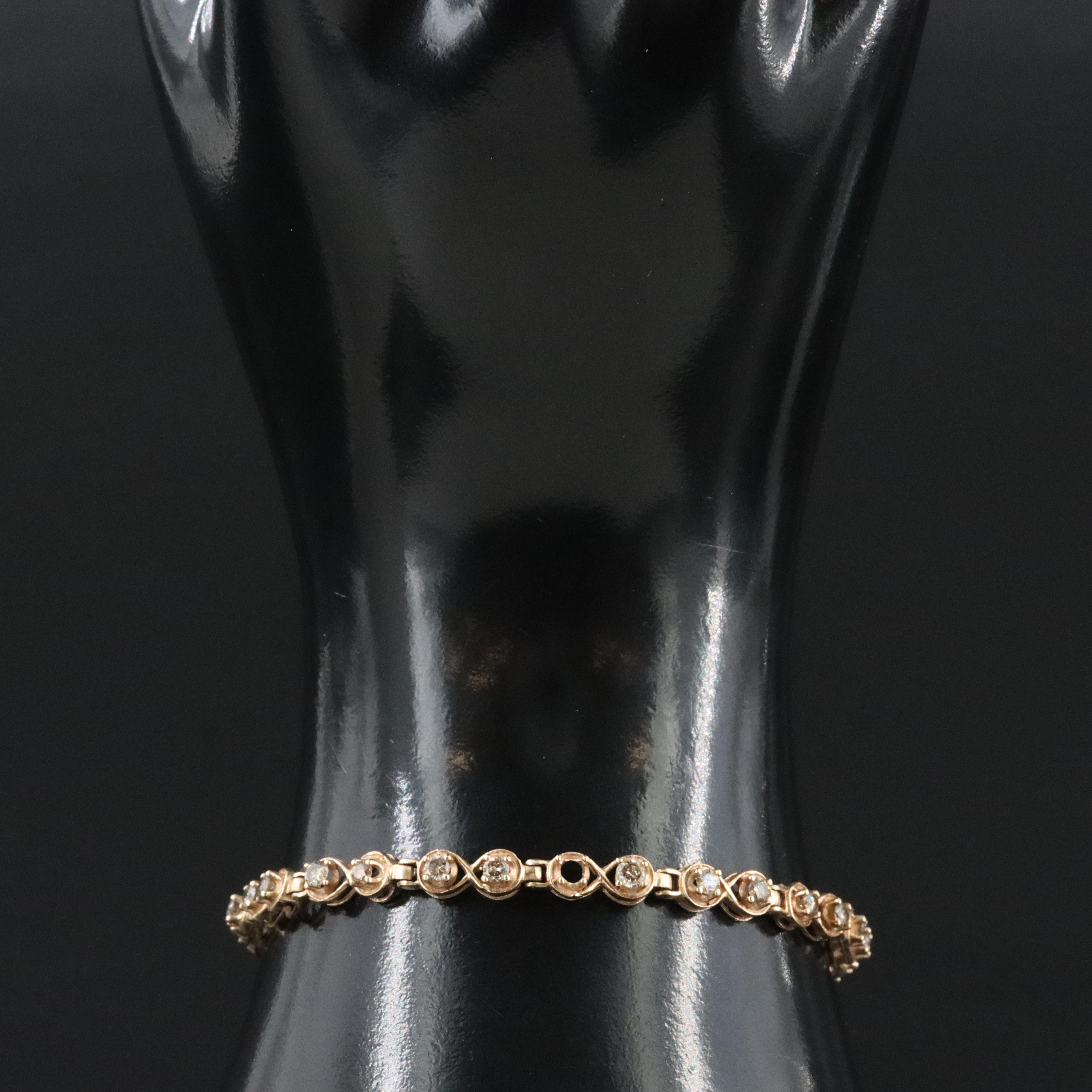 10K 1.91 CTW Diamond Infinity Link Bracelet