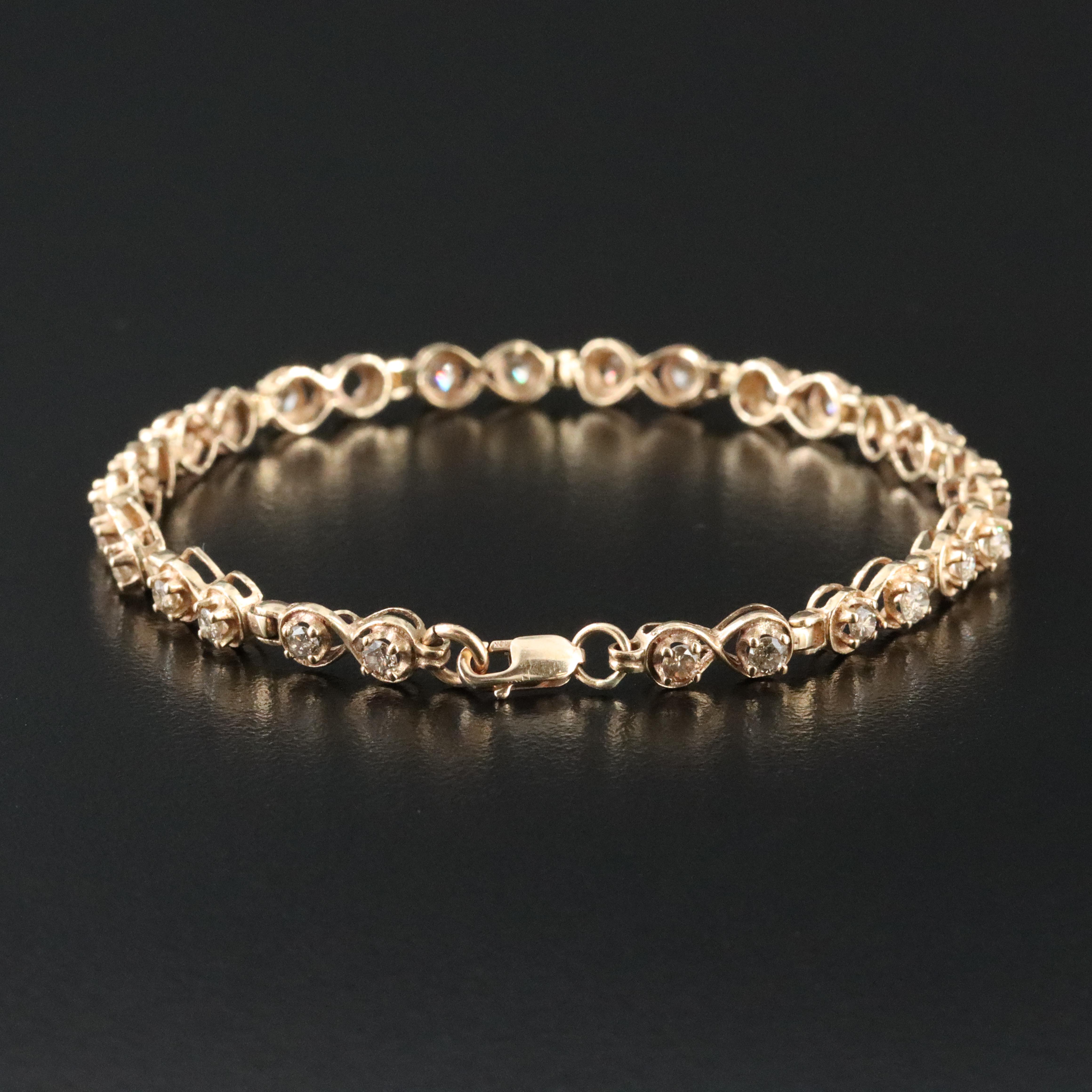 10K 1.91 CTW Diamond Infinity Link Bracelet