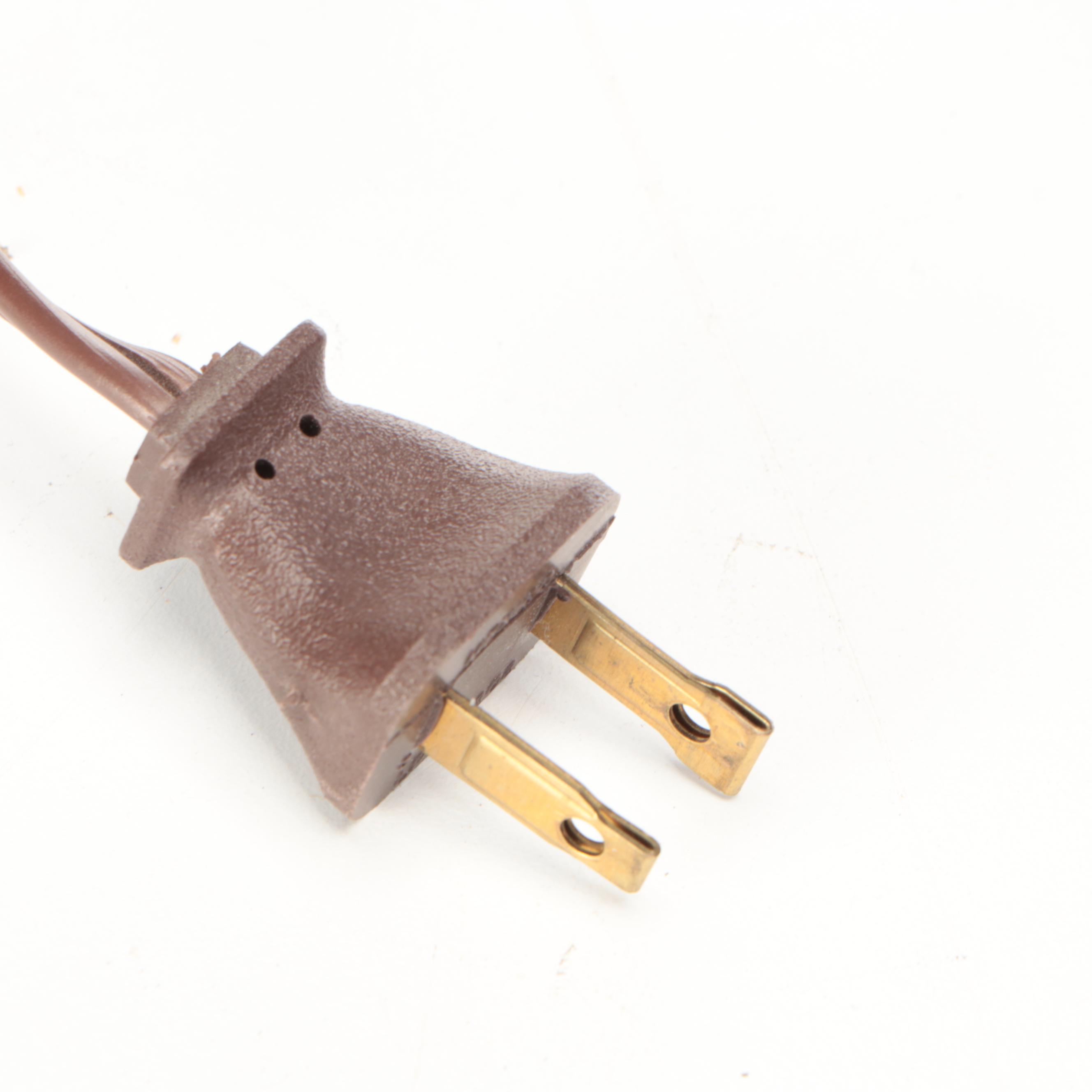 Pair of Lampcrafters Gilt Mute Swan Table Lamps with Black Paper Shades