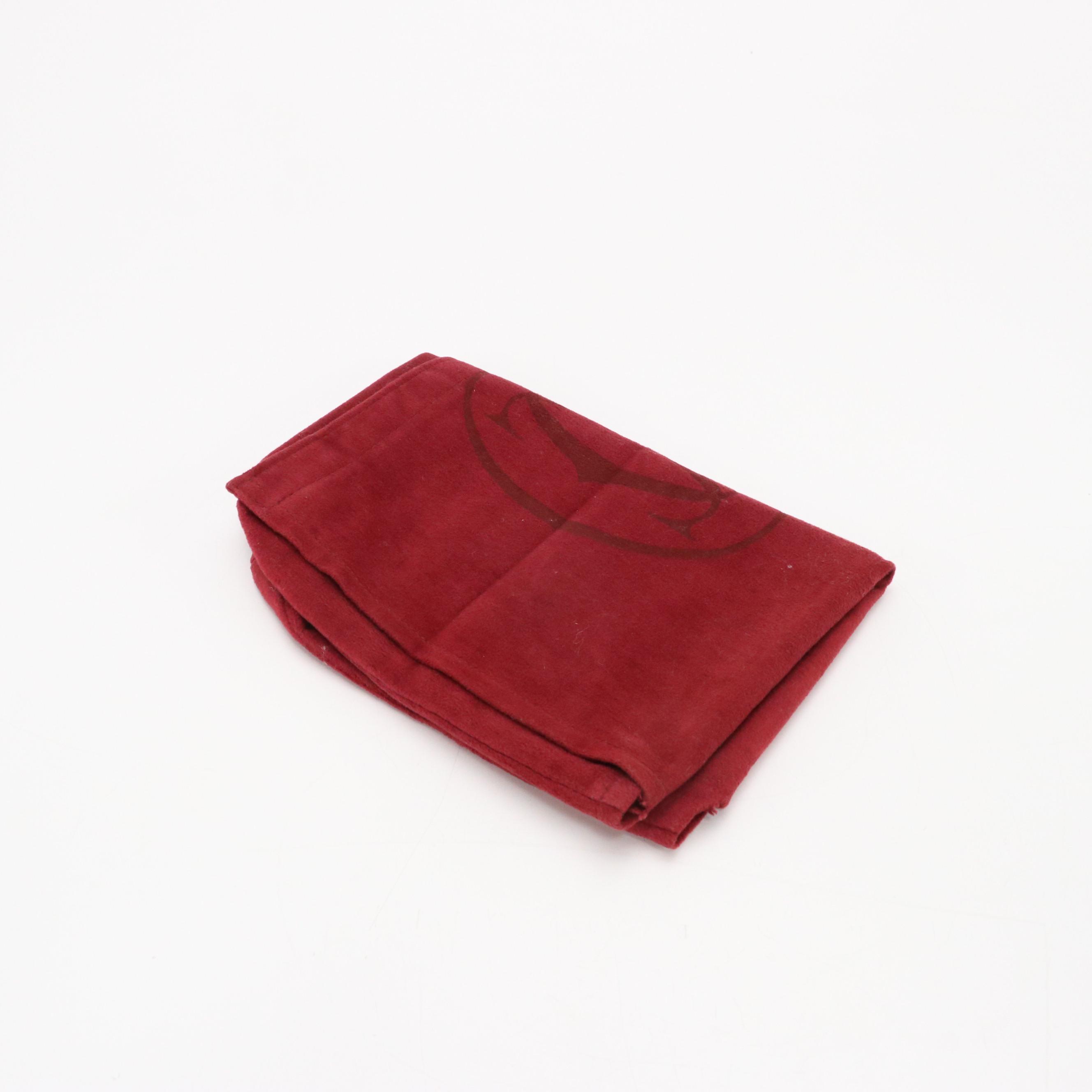 Cartier Must de Cartier Flap Clutch in Burgundy Leather