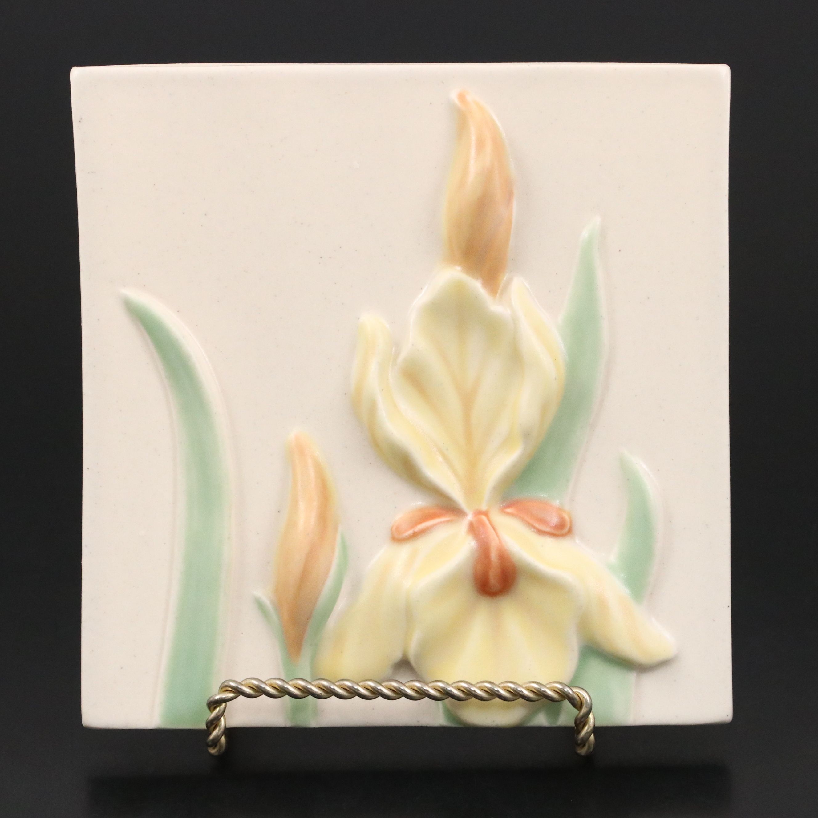 Rookwood Pottery Faience Chesapeake Iris Tile