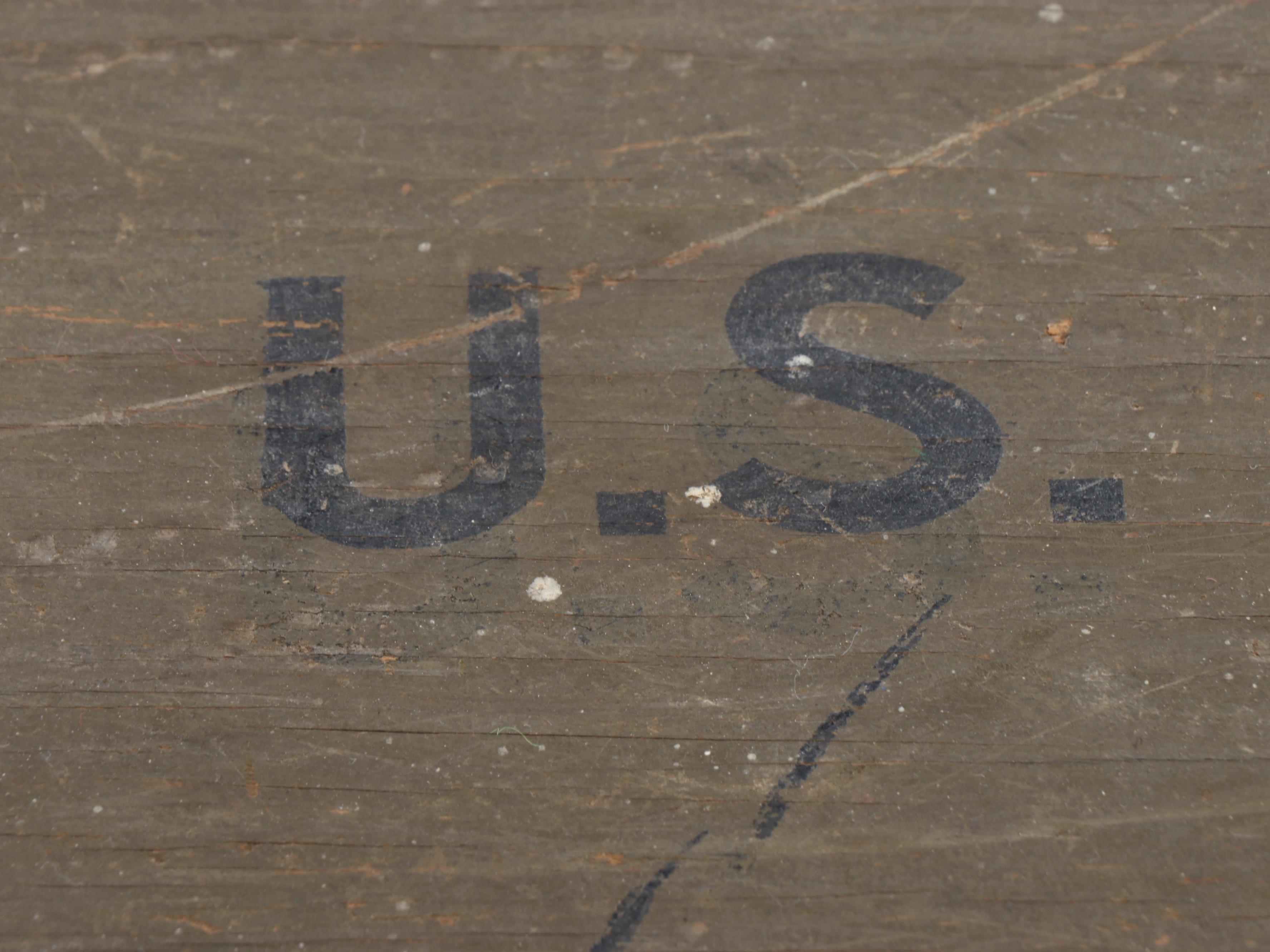 World War II Era U.S. Military Wooden Footlocker, 1943