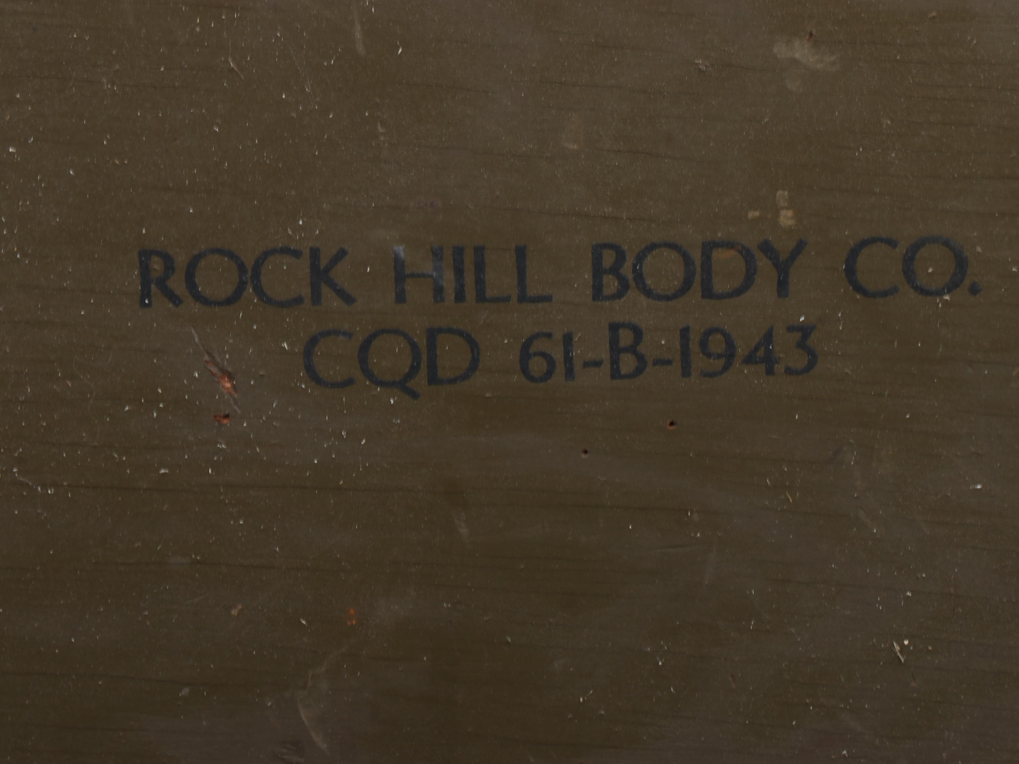 World War II Era U.S. Military Wooden Footlocker, 1943