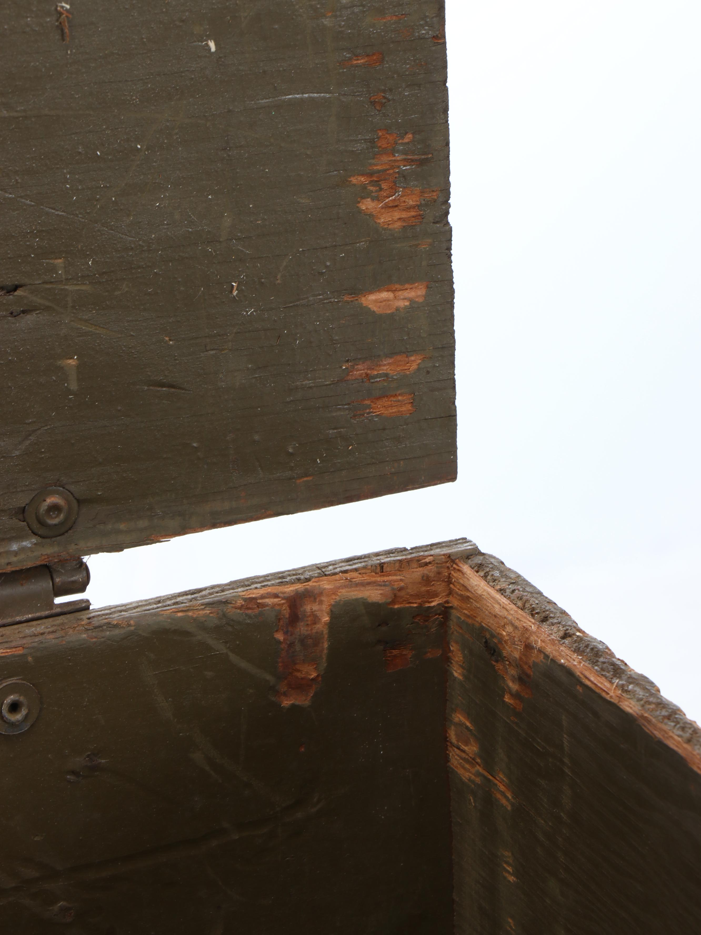 World War II Era U.S. Military Wooden Footlocker, 1943