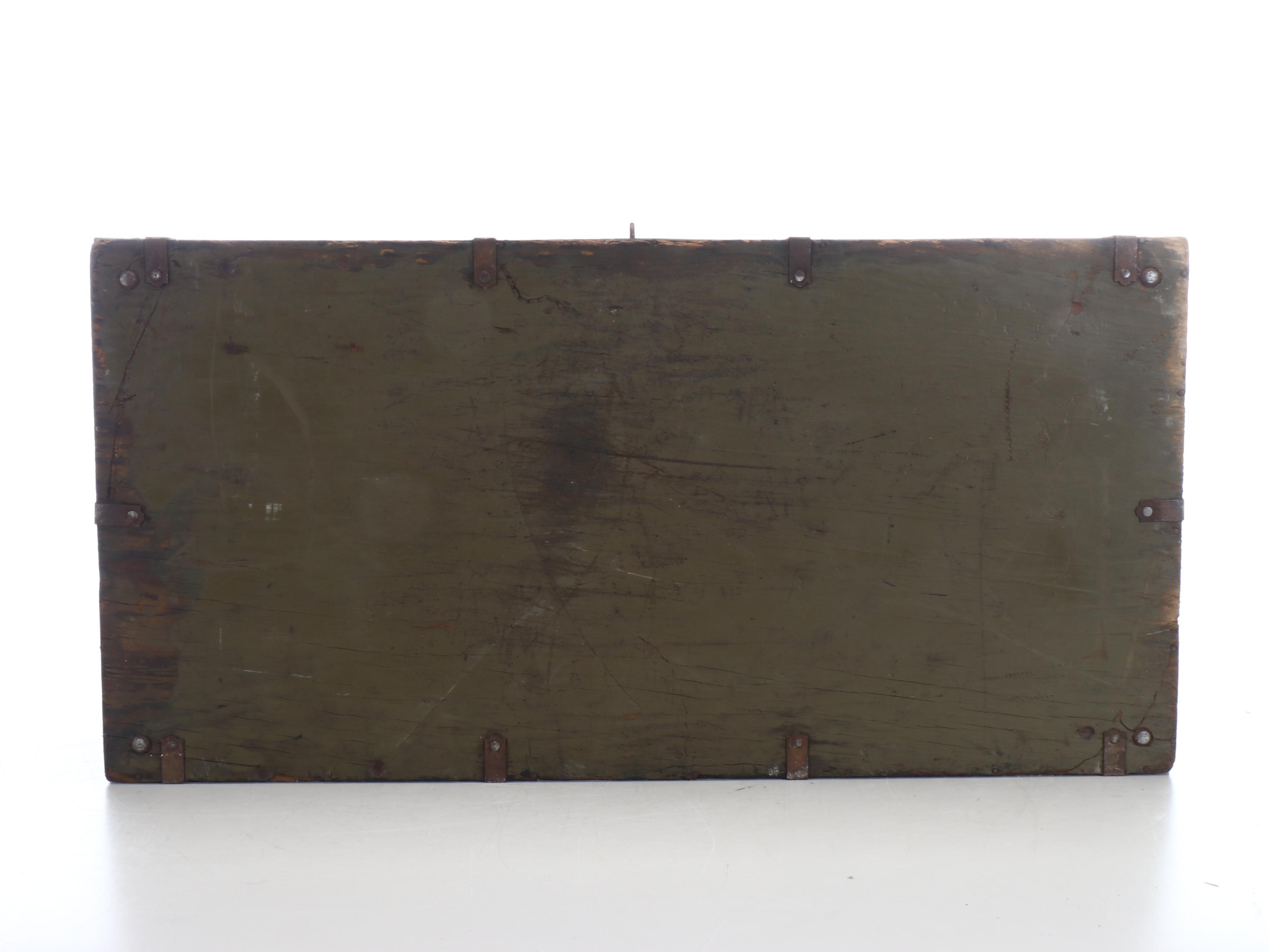 World War II Era U.S. Military Wooden Footlocker, 1943