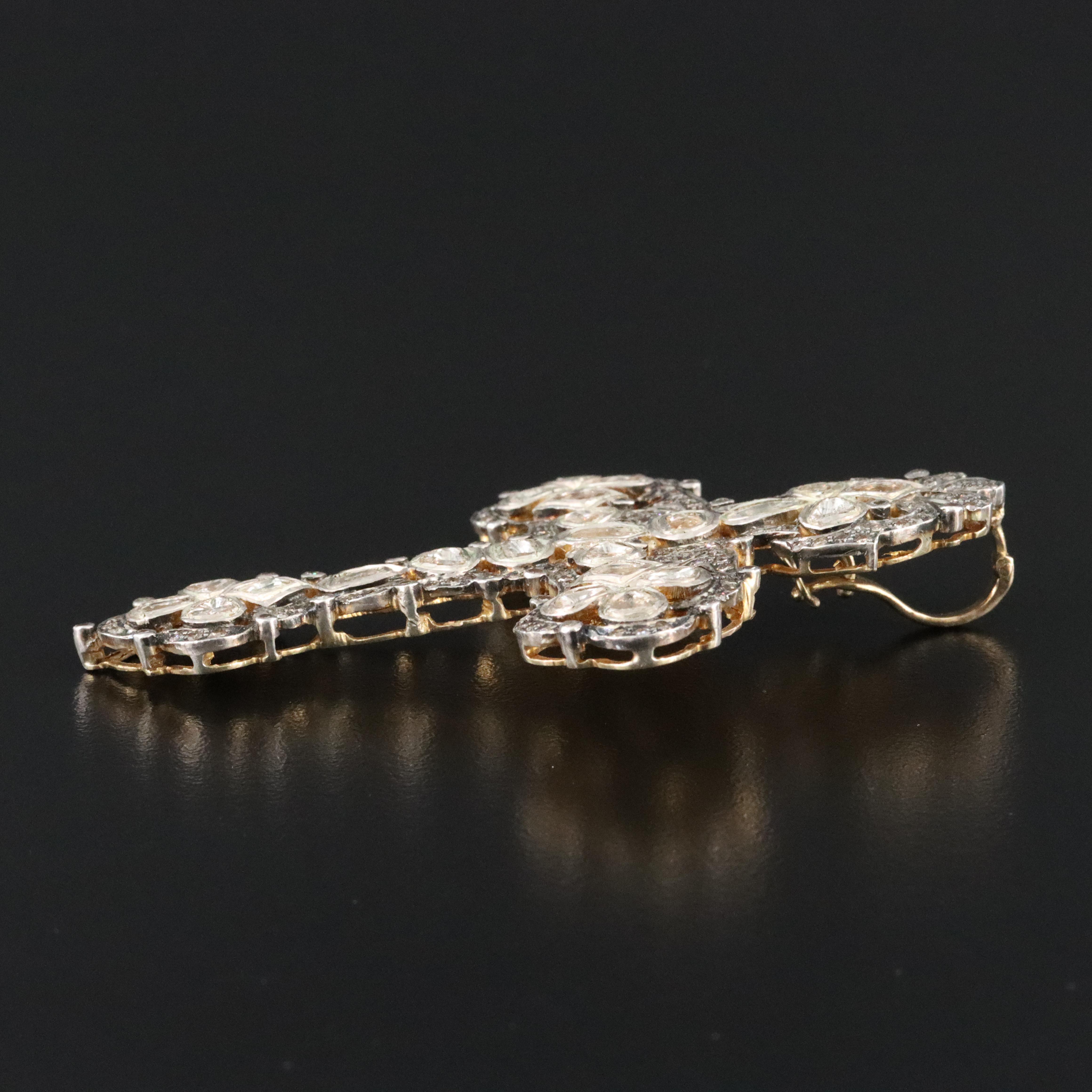 Sterling and 14K Cross Enhancer Pendant