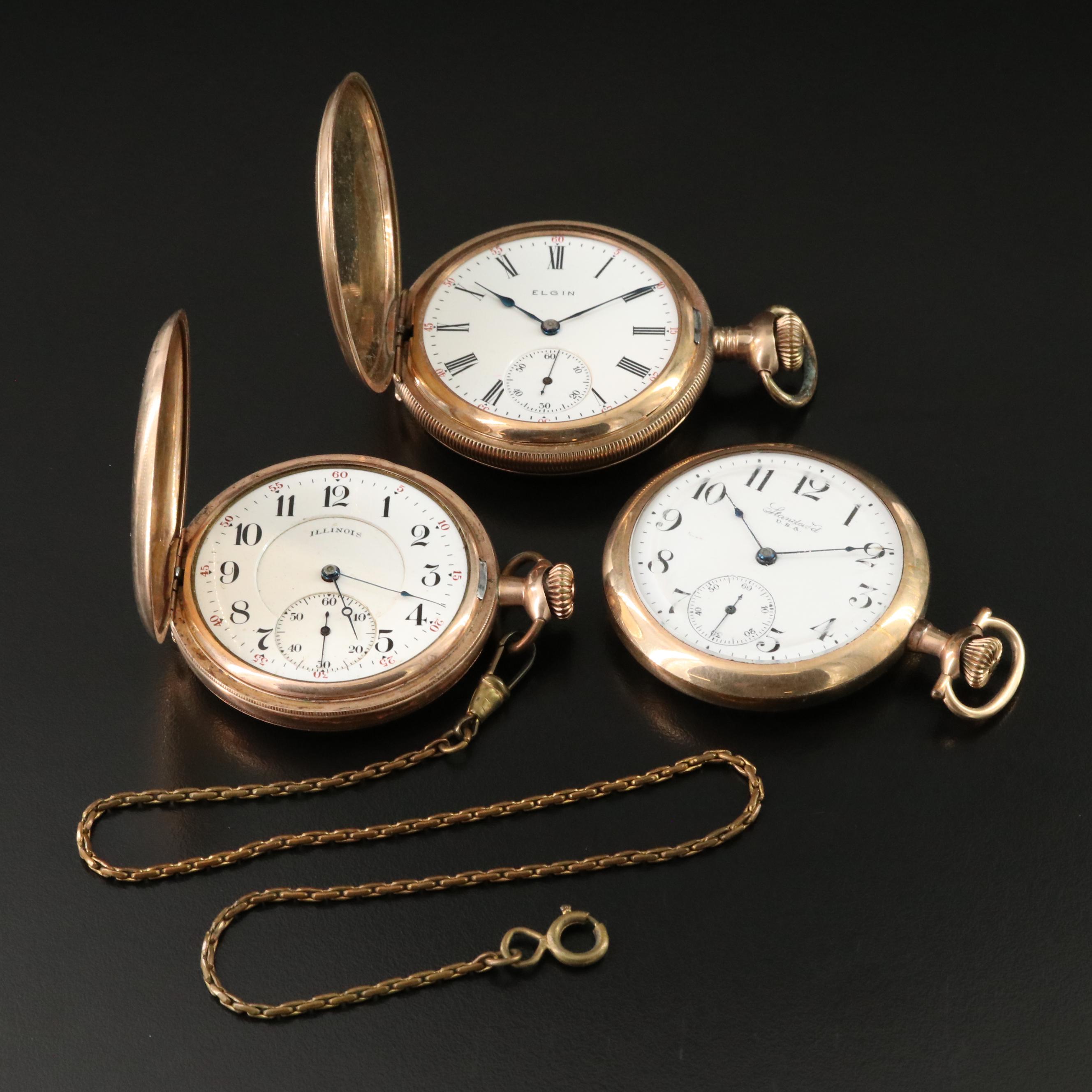 Elgin, Illinois and N.Y. Standard Pocket Watches