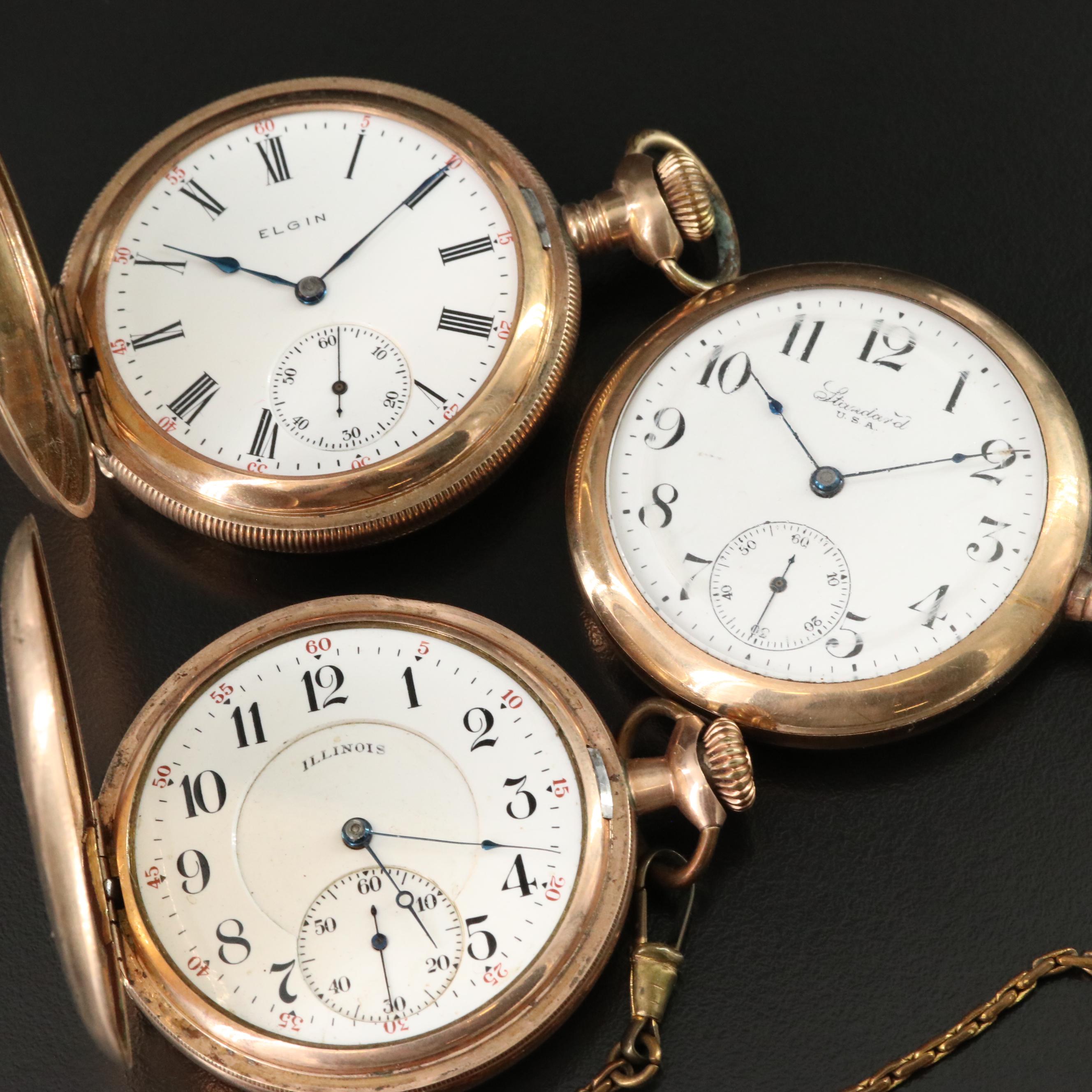 Elgin, Illinois and N.Y. Standard Pocket Watches