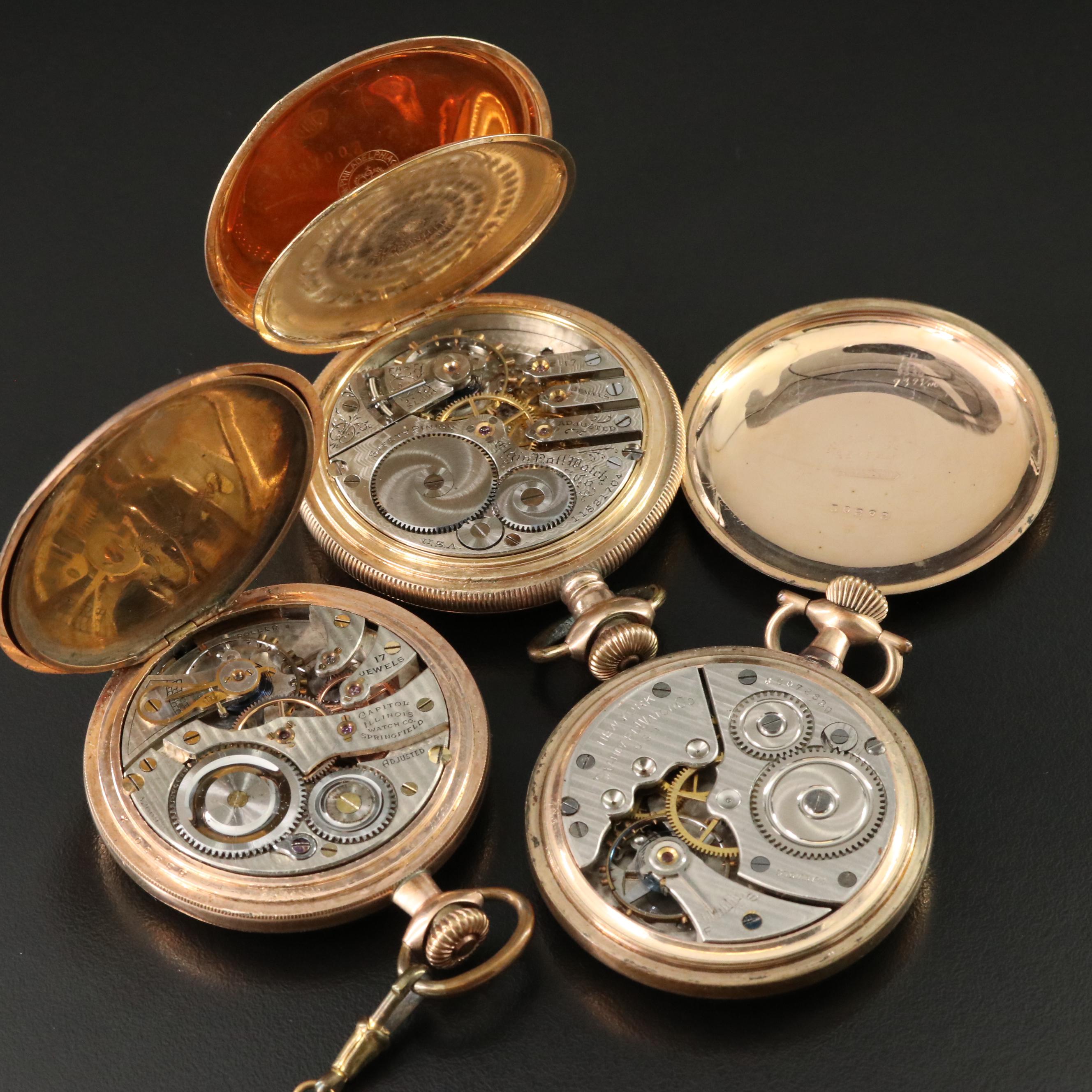 Elgin, Illinois and N.Y. Standard Pocket Watches