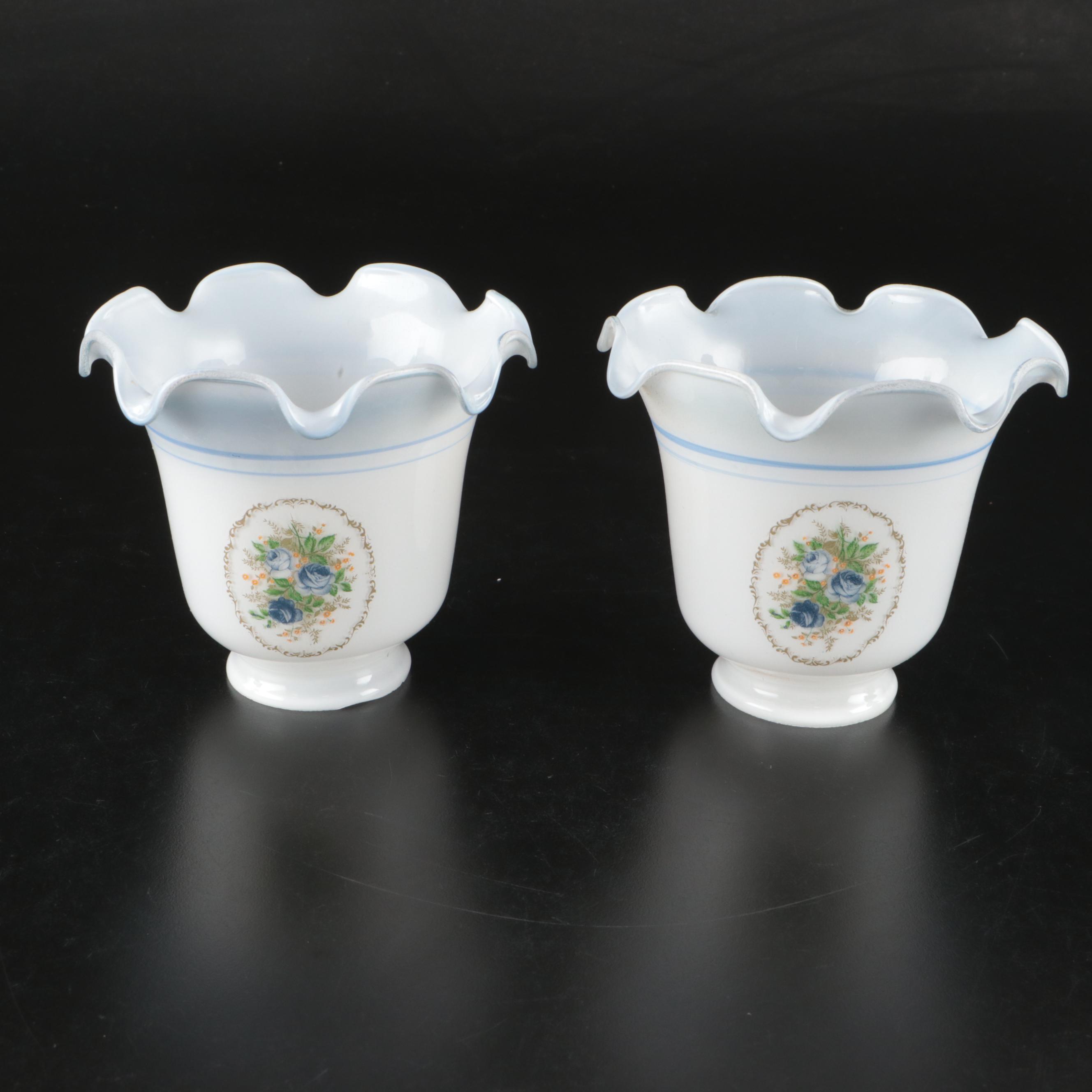 ARPO Romanian Ceramic Candlestick, & Porcelain Accent Lamps, Glass Shades, More